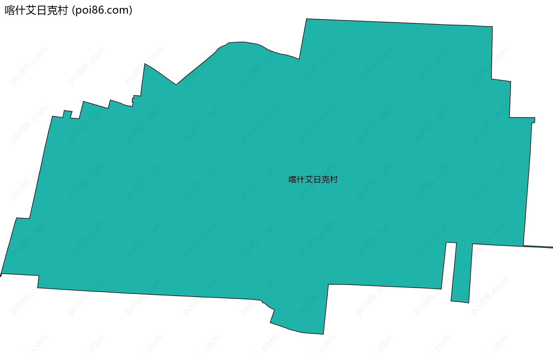 喀什艾日克村边界地图