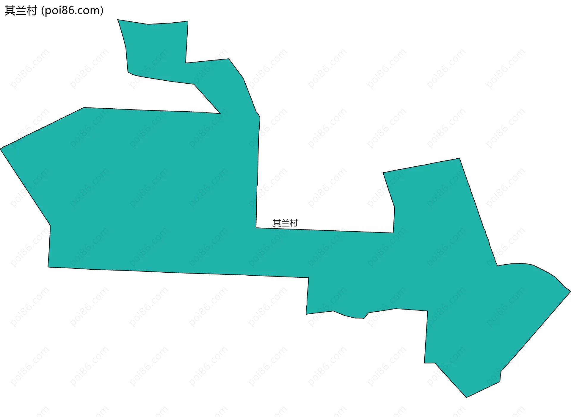 其兰村边界地图