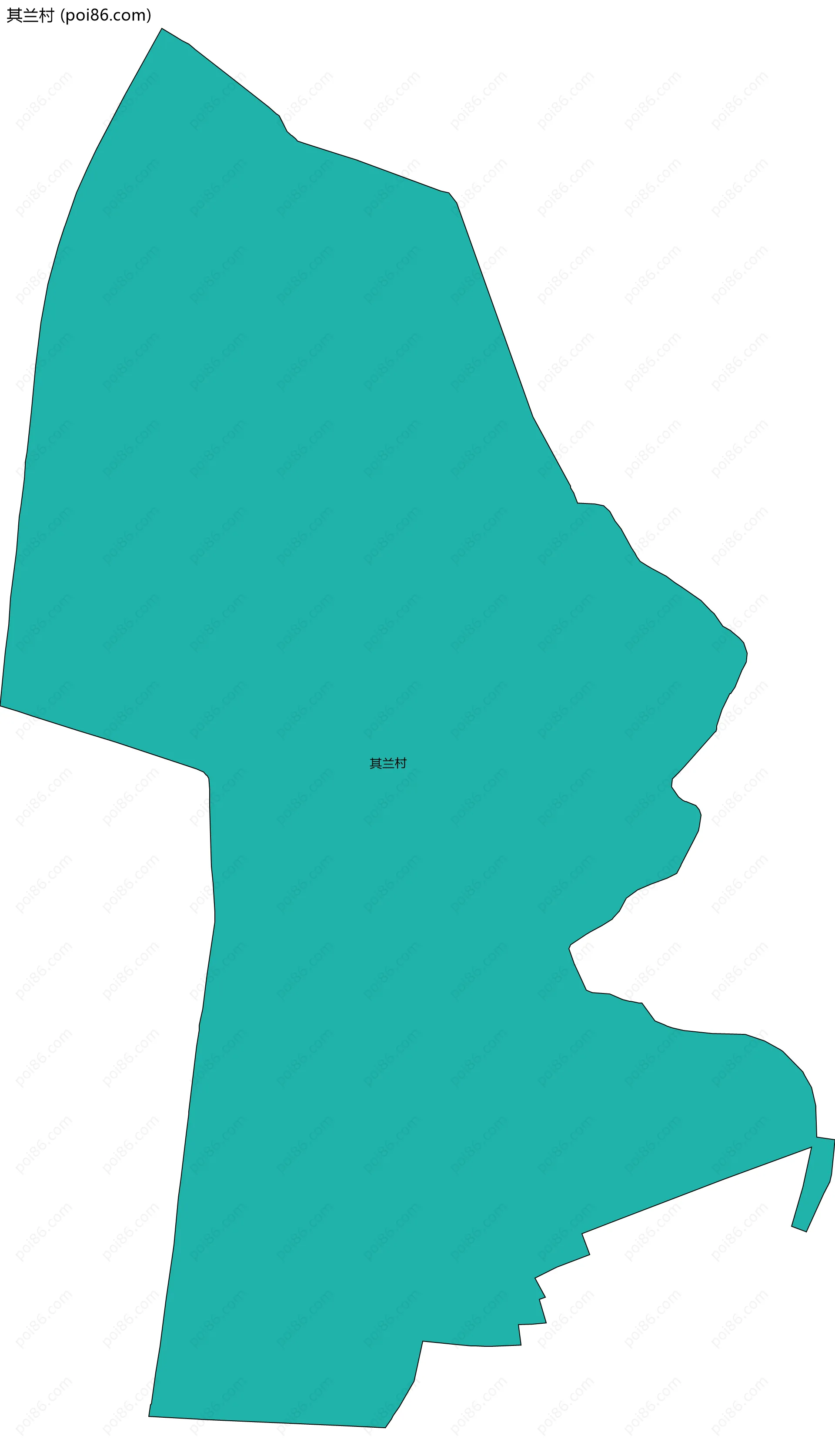 其兰村边界地图