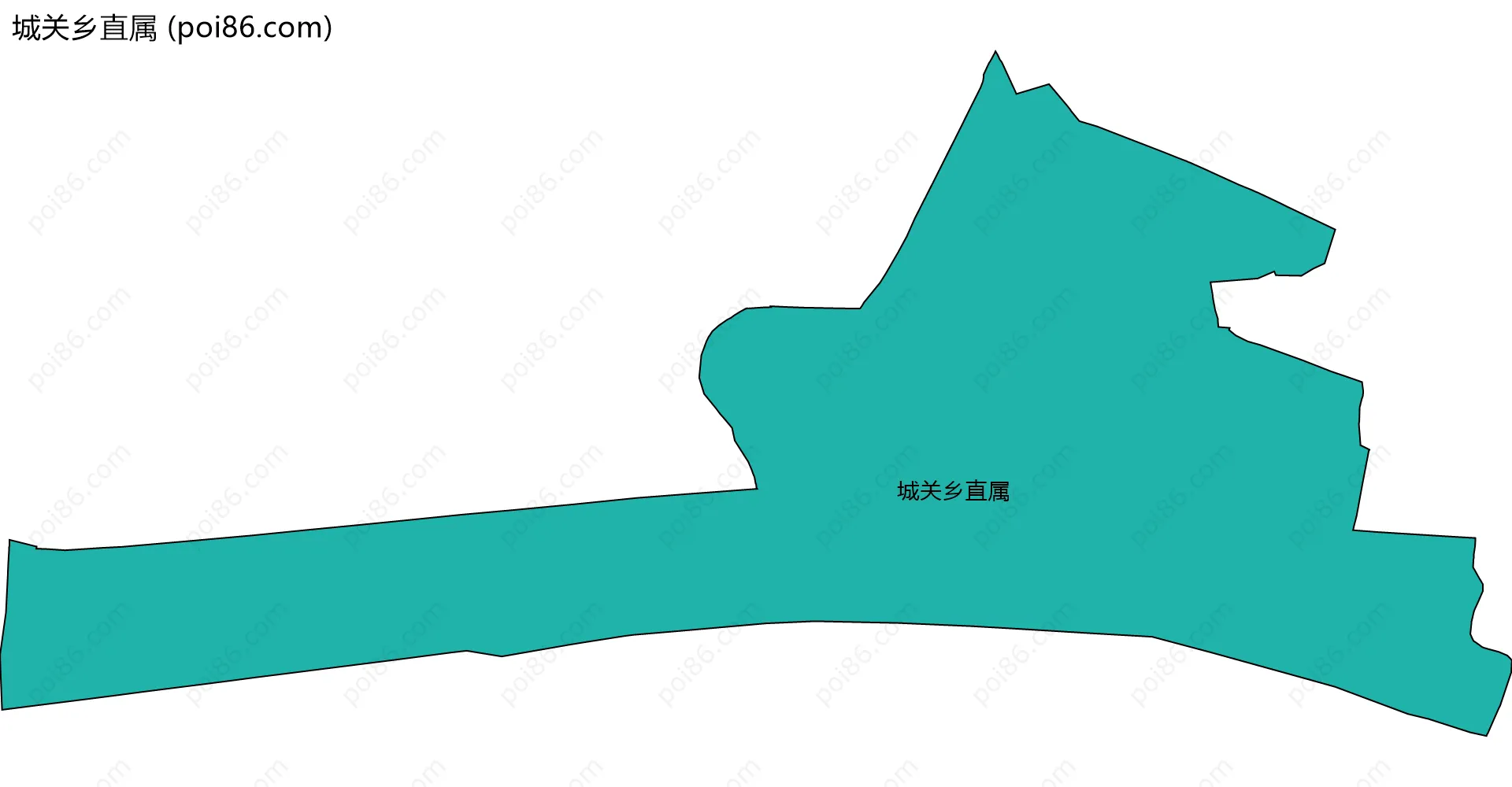 城关乡直属边界地图