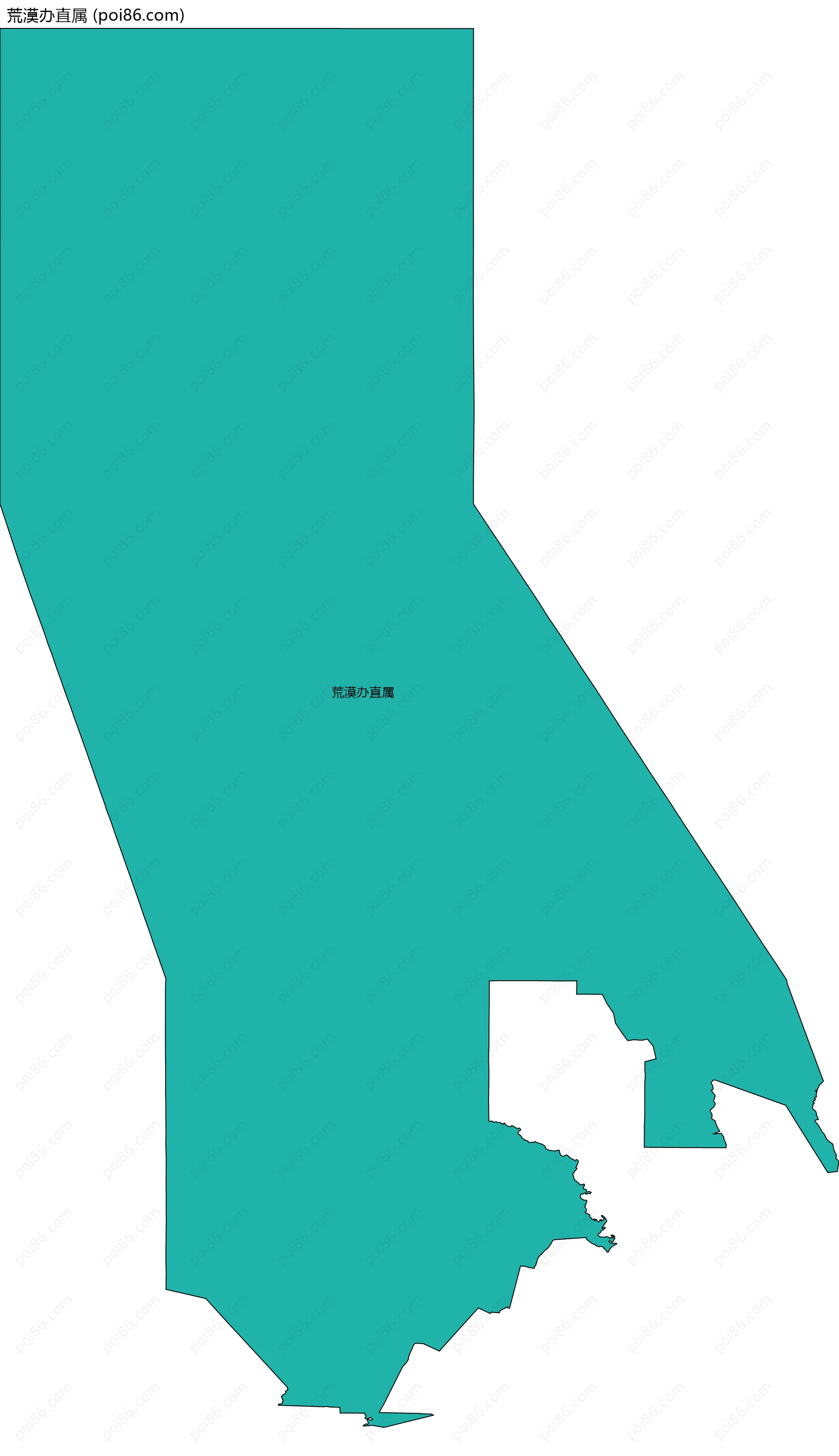 荒漠办直属边界地图