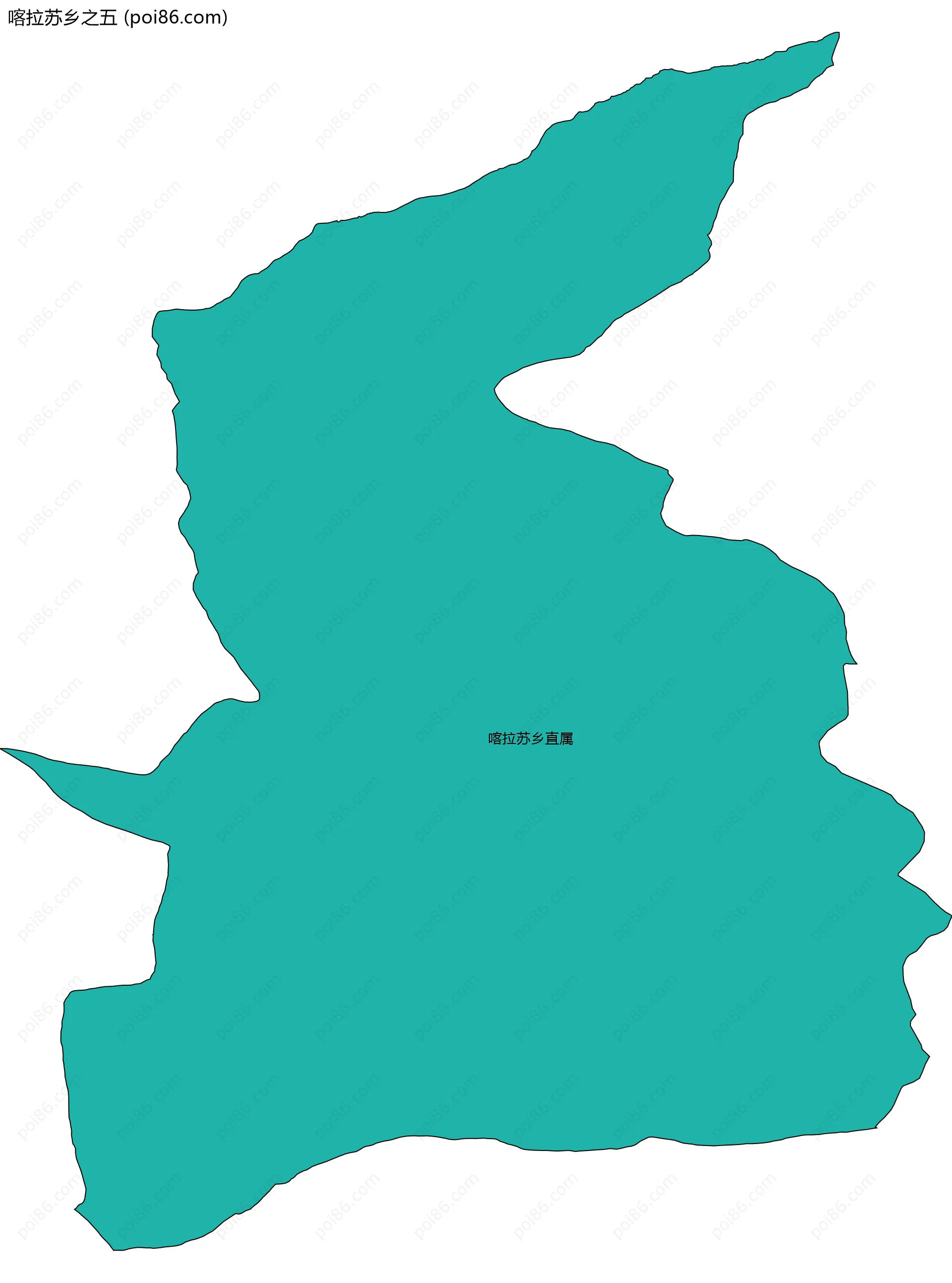 喀拉苏乡之五边界地图(五级行政区划)