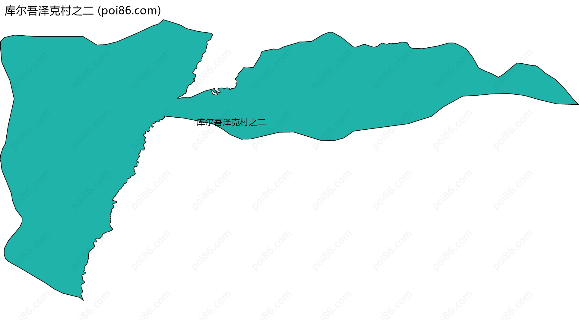 库尔吾泽克村之二边界地图