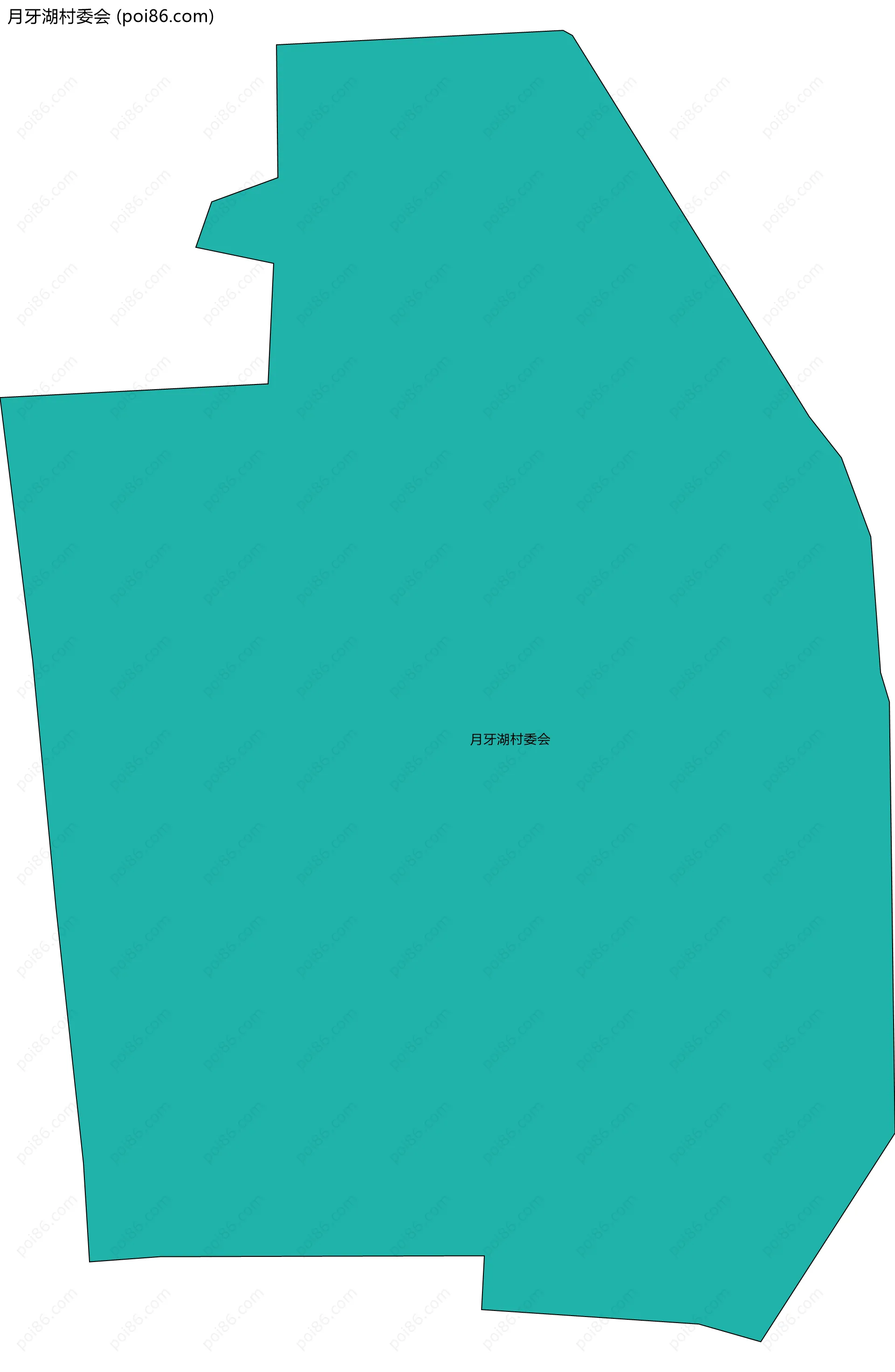 月牙湖村委会边界地图