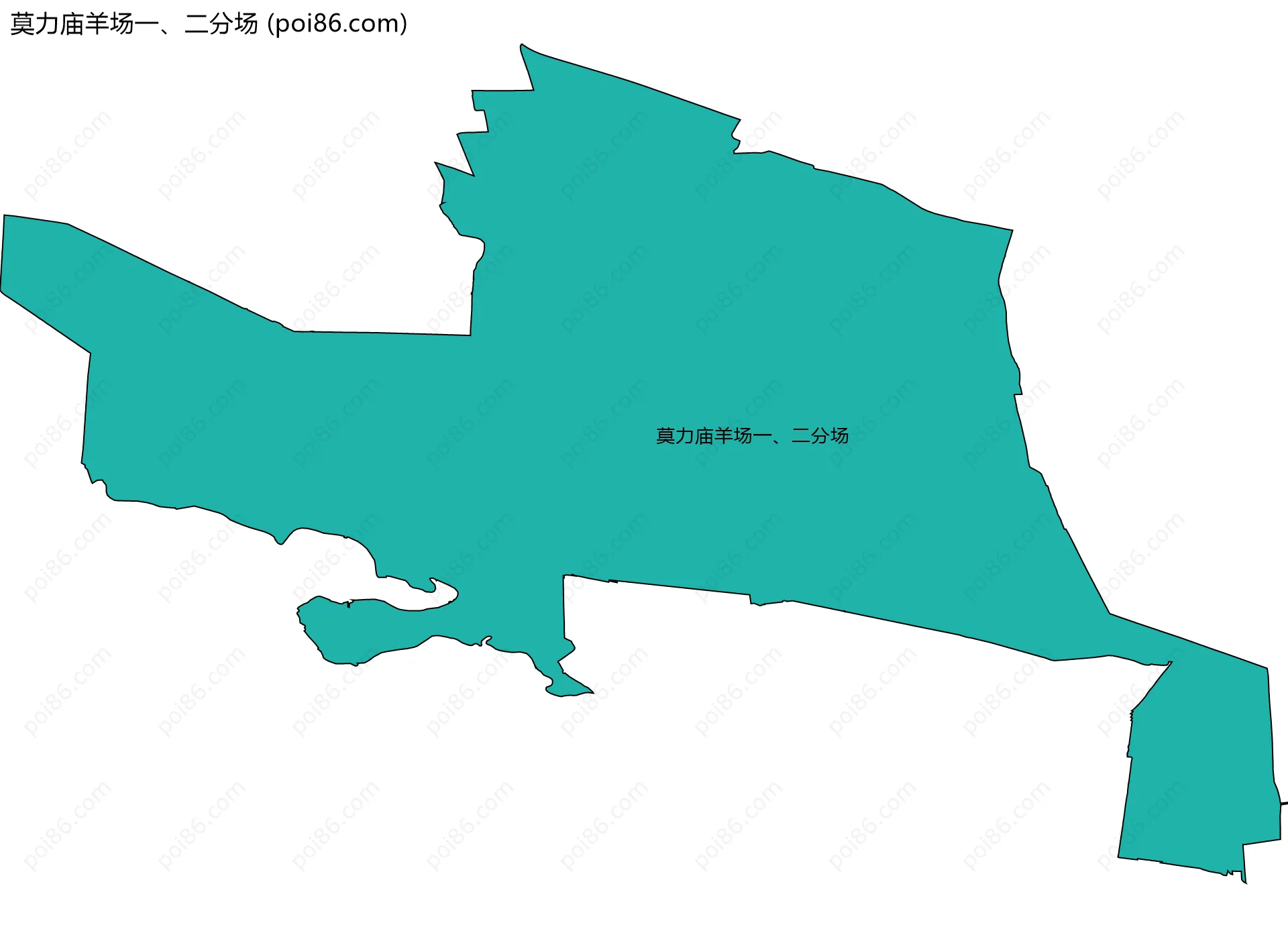 莫力庙羊场一、二分场边界地图