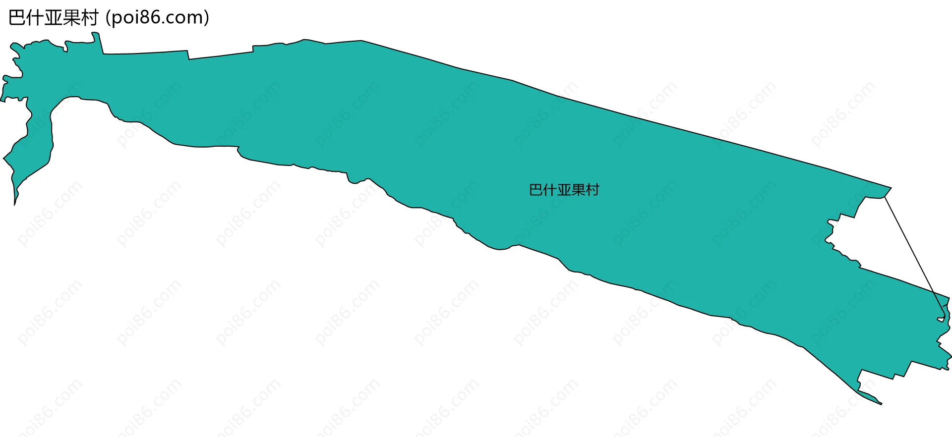 巴什亚果村边界地图