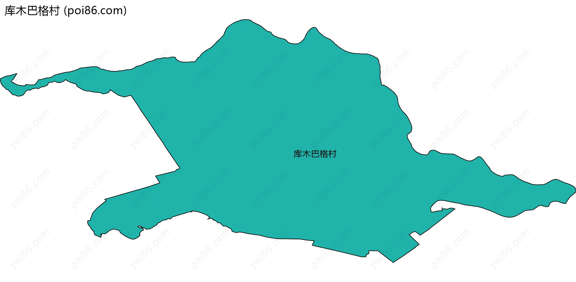 库木巴格村边界地图