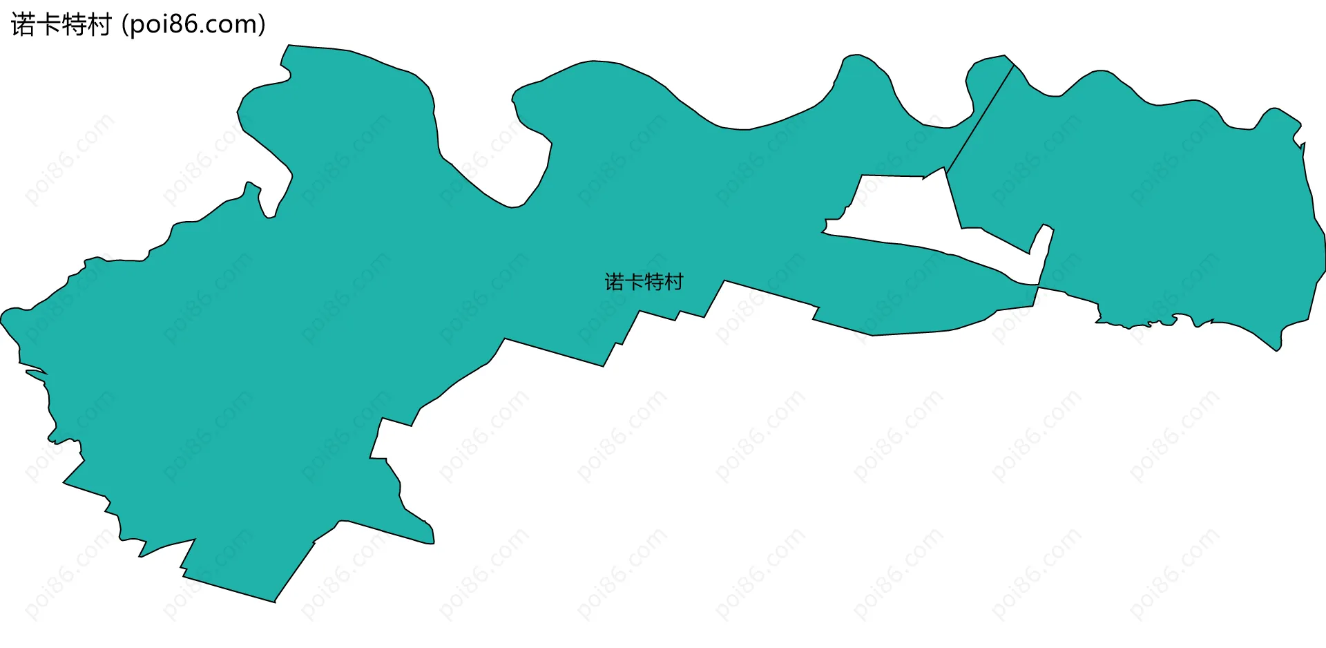 诺卡特村边界地图