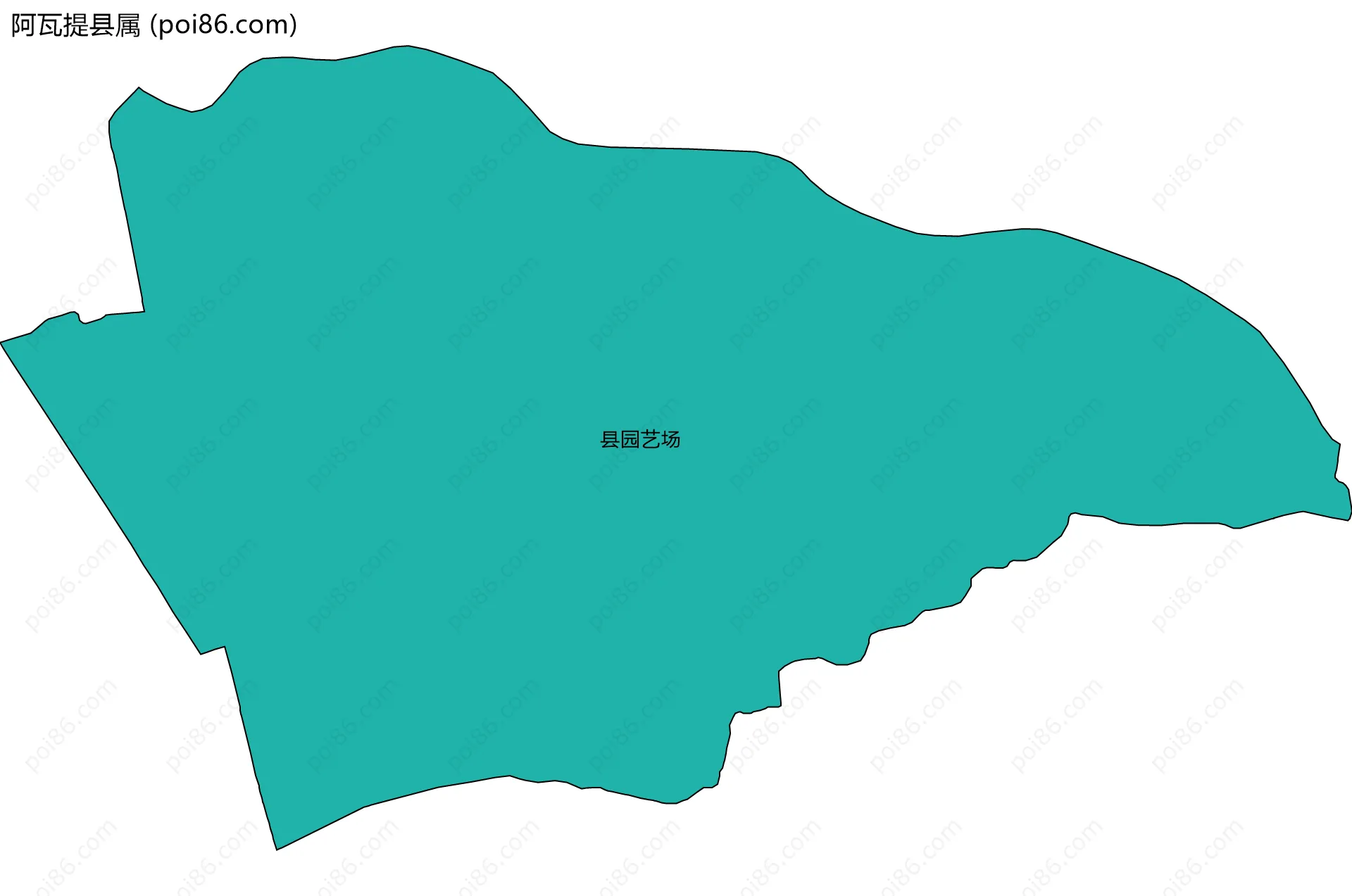 阿瓦提县属边界地图(五级行政区划)