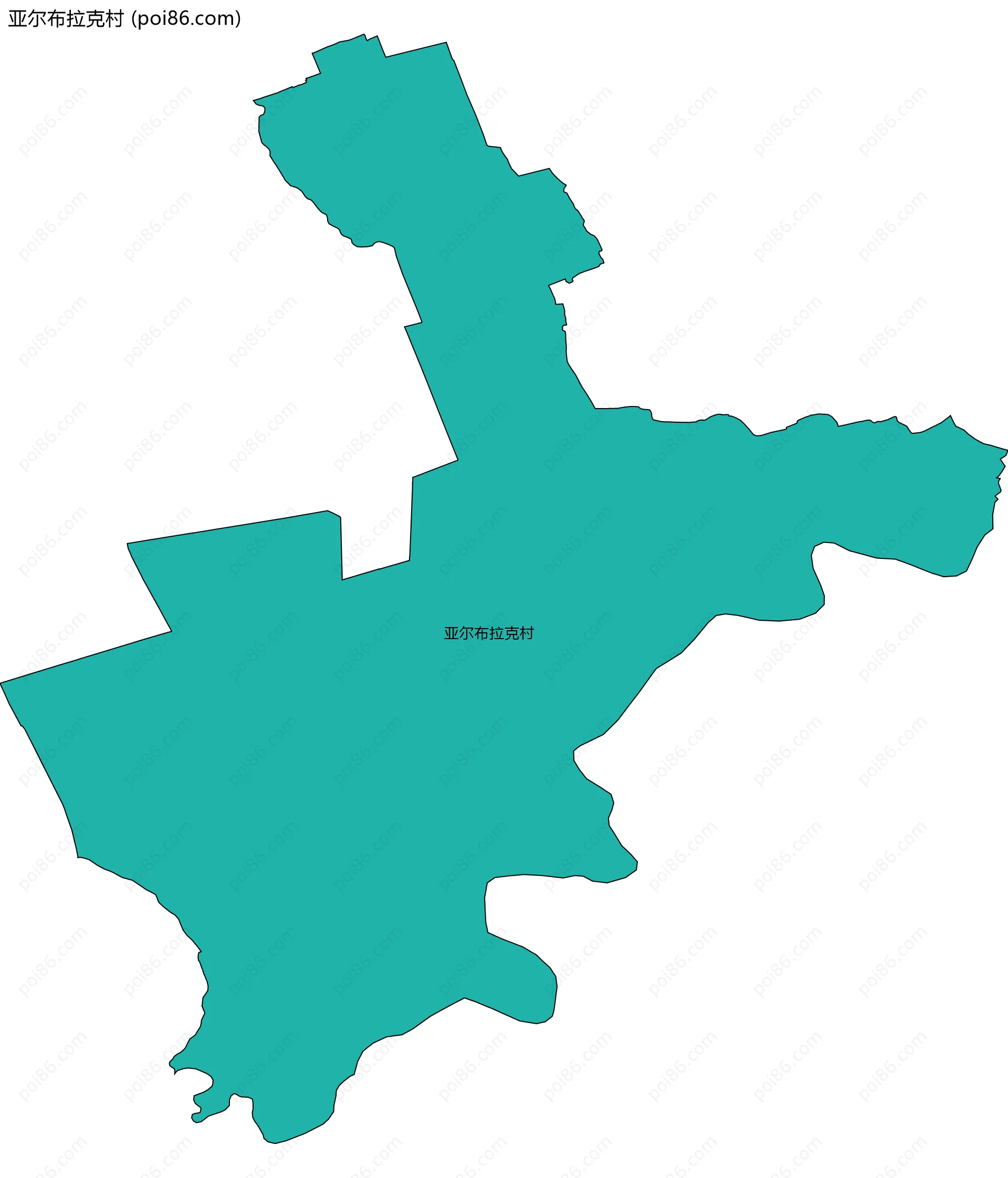 亚尔布拉克村边界地图