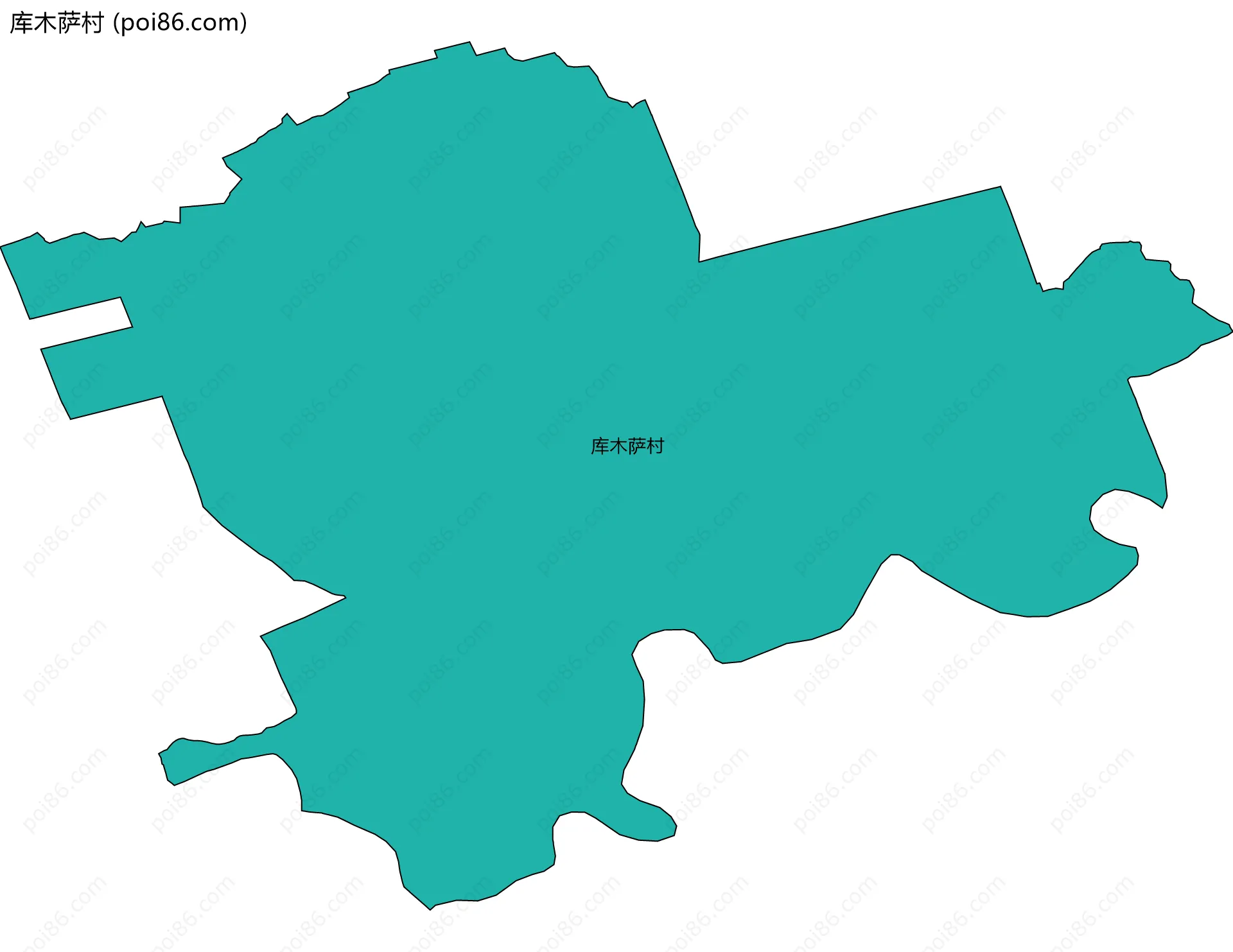 库木萨村边界地图