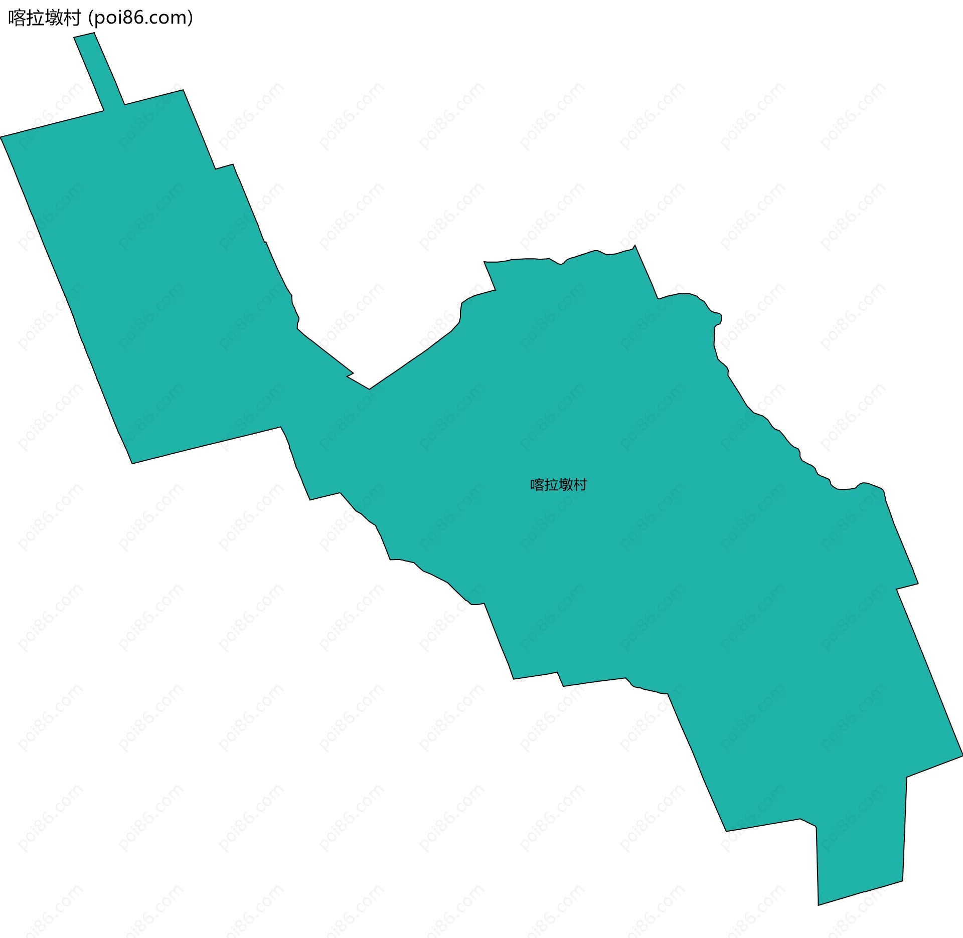 喀拉墩村边界地图
