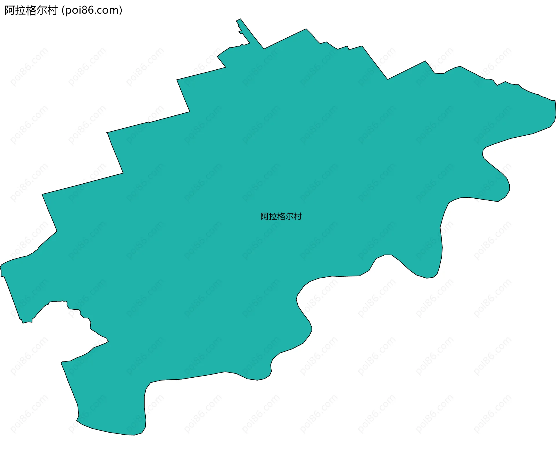阿拉格尔村边界地图