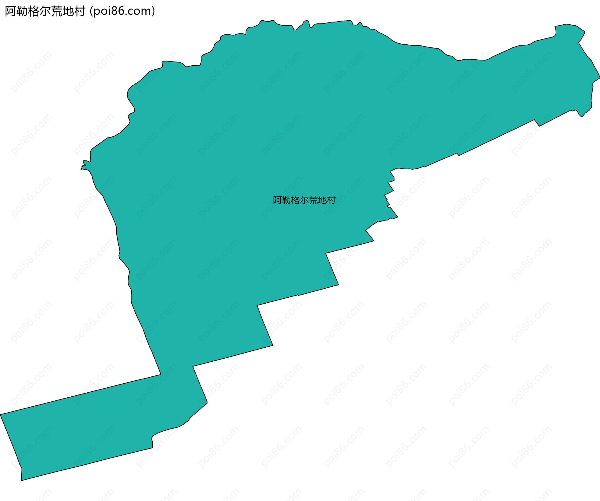 阿勒格尔荒地村边界地图
