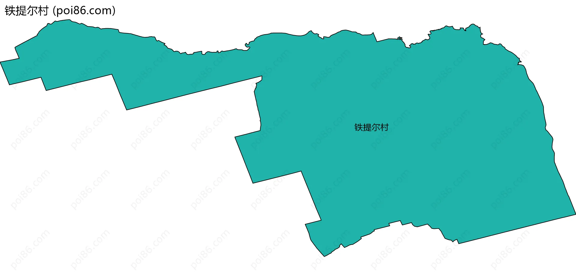 铁提尔村边界地图