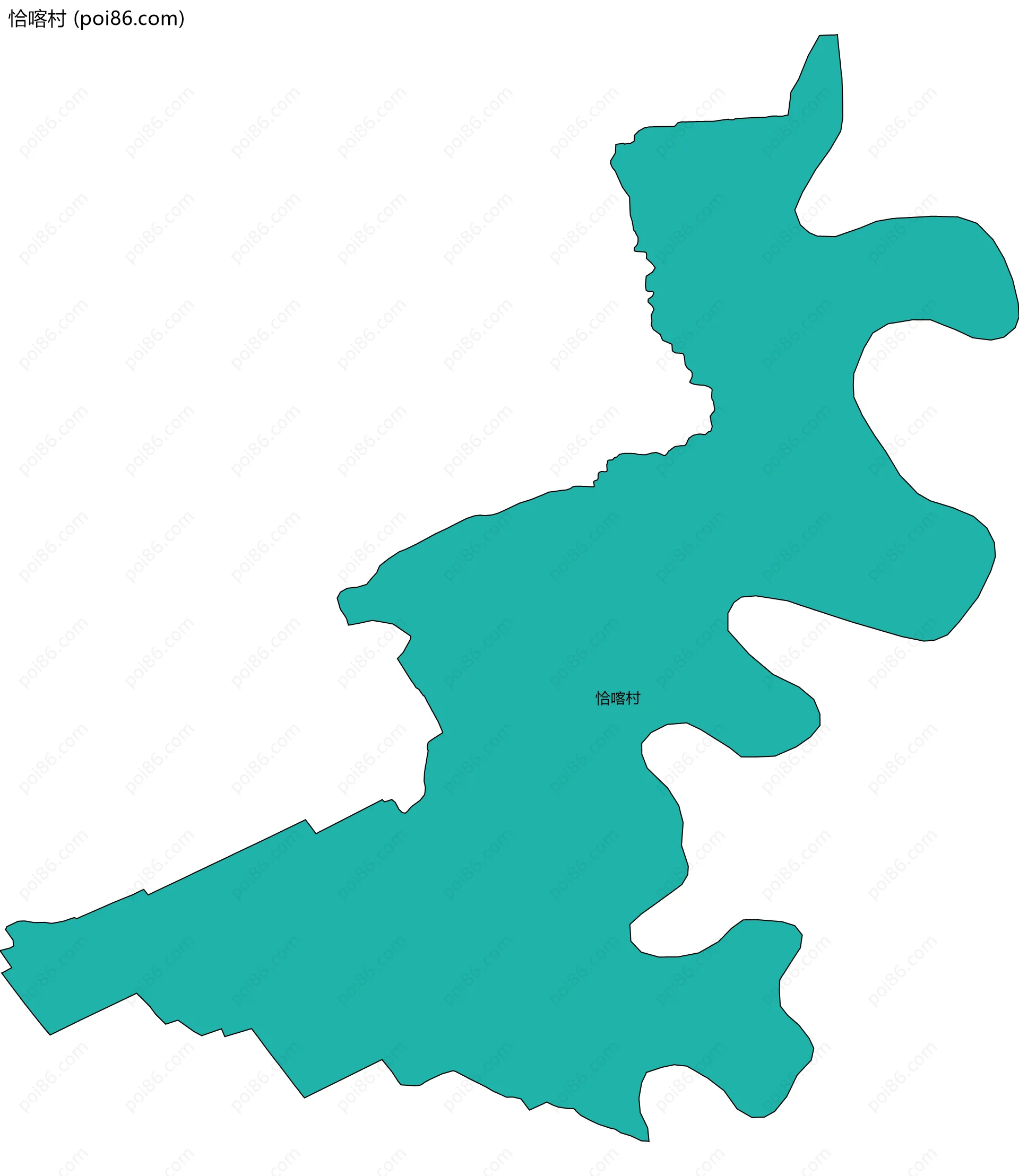 恰喀村边界地图