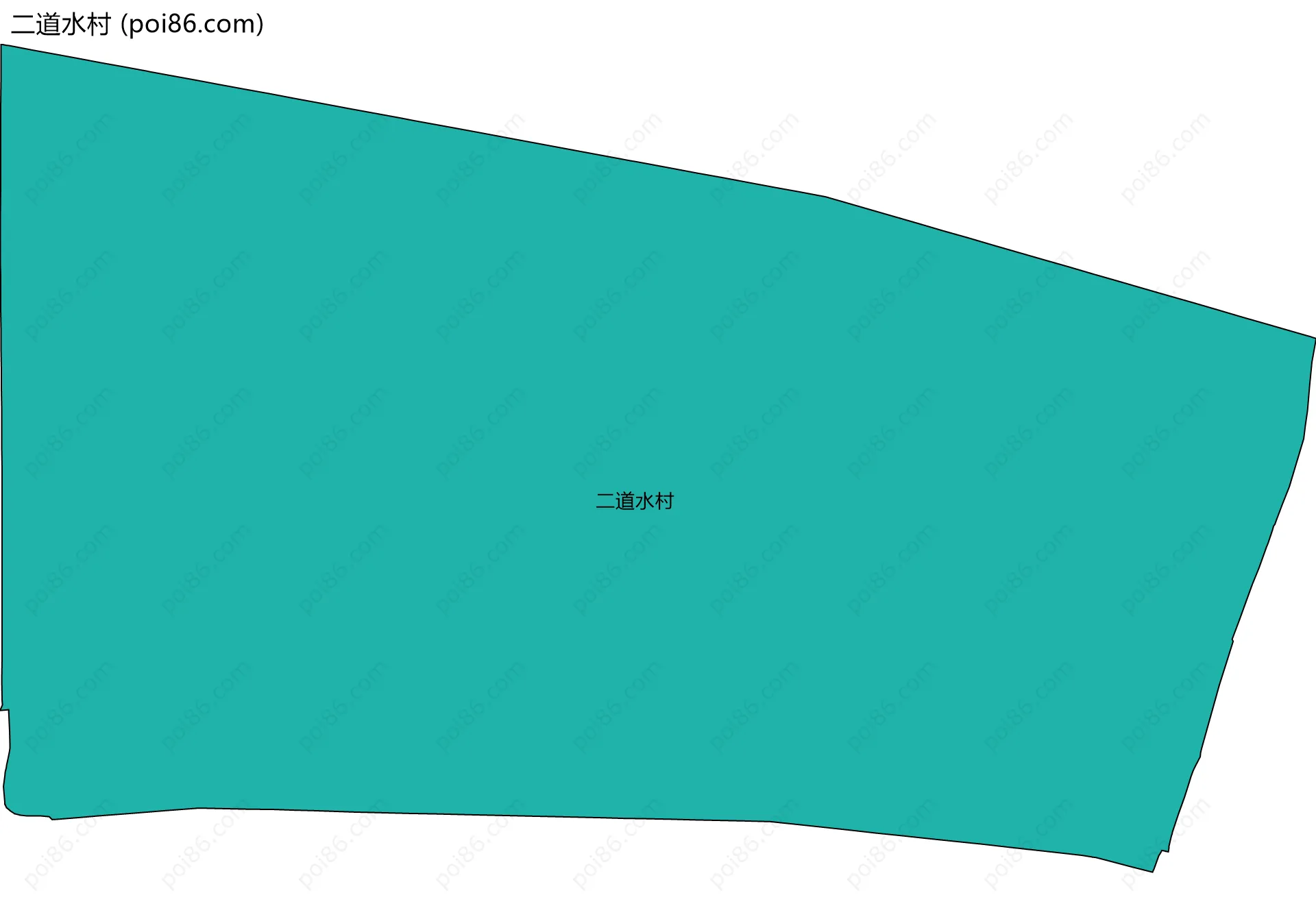 二道水村边界地图