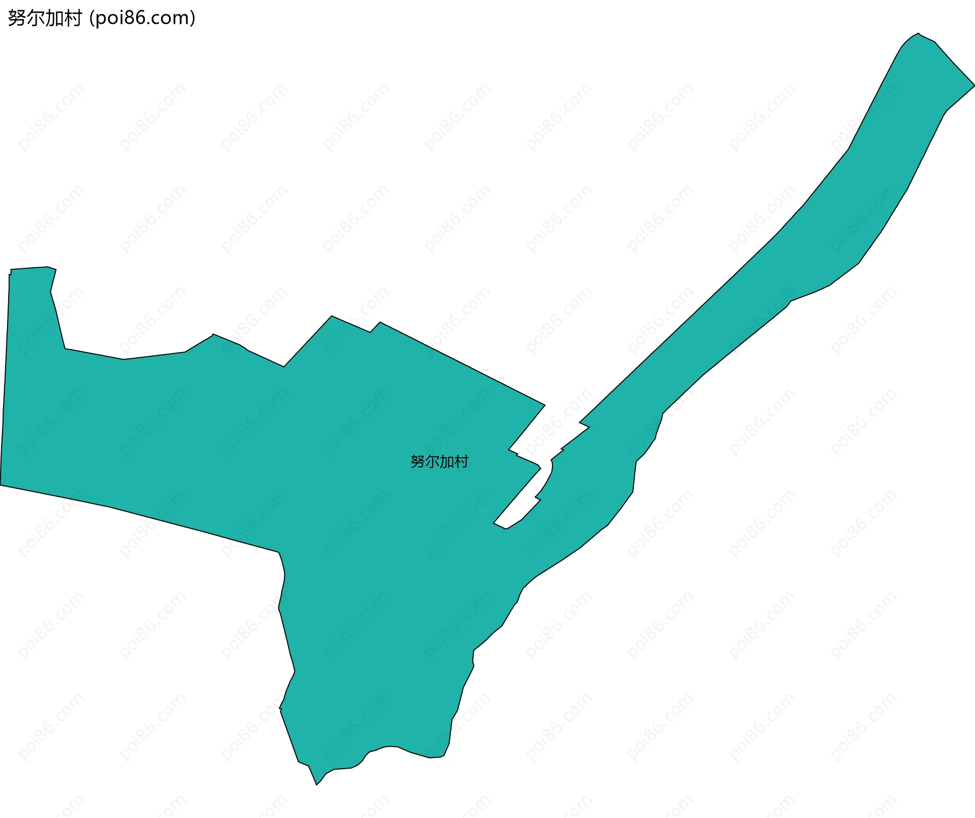 努尔加村边界地图
