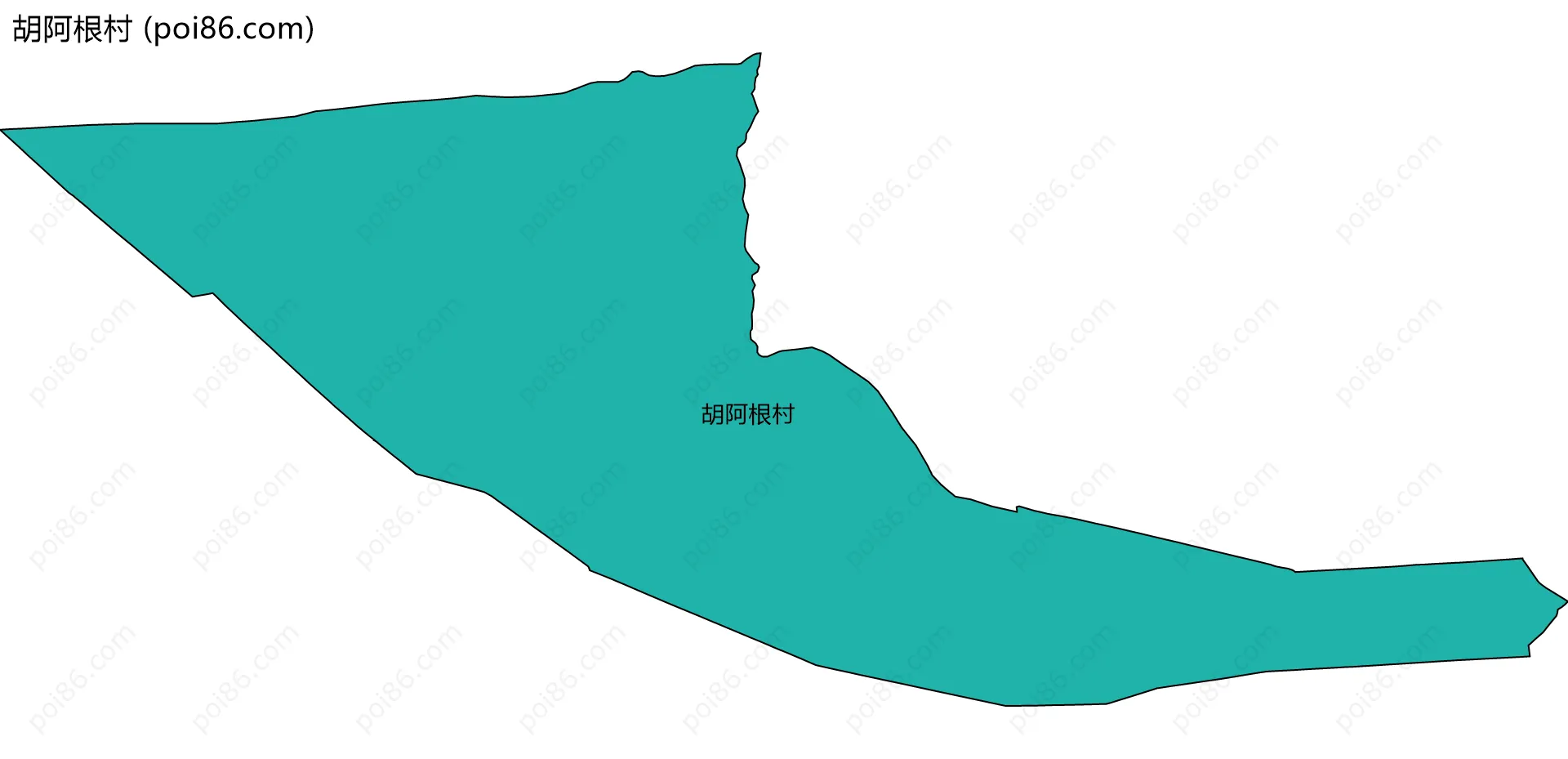胡阿根村边界地图
