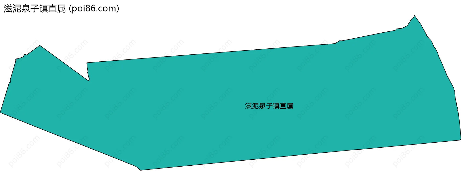 滋泥泉子镇直属边界地图