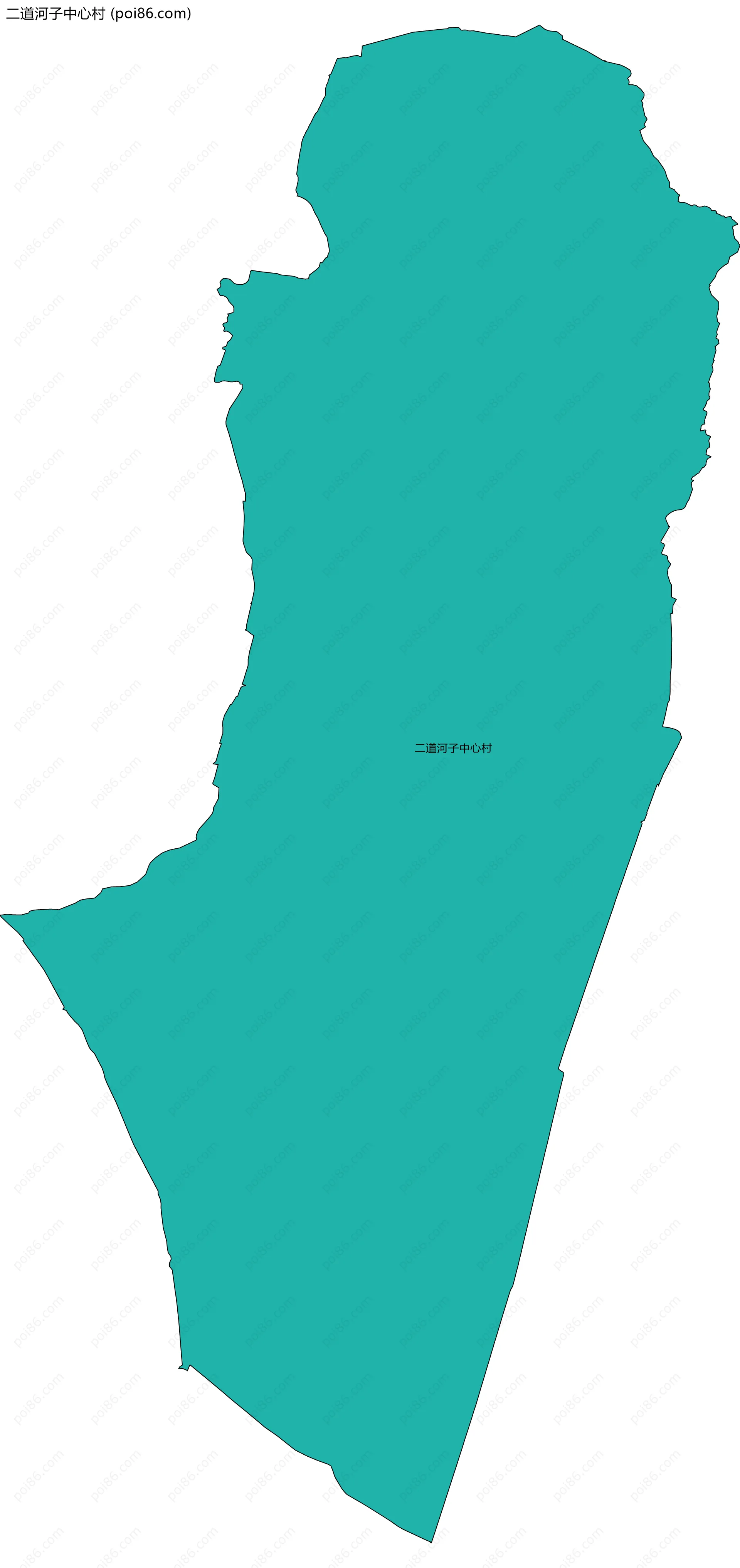 二道河子中心村边界地图