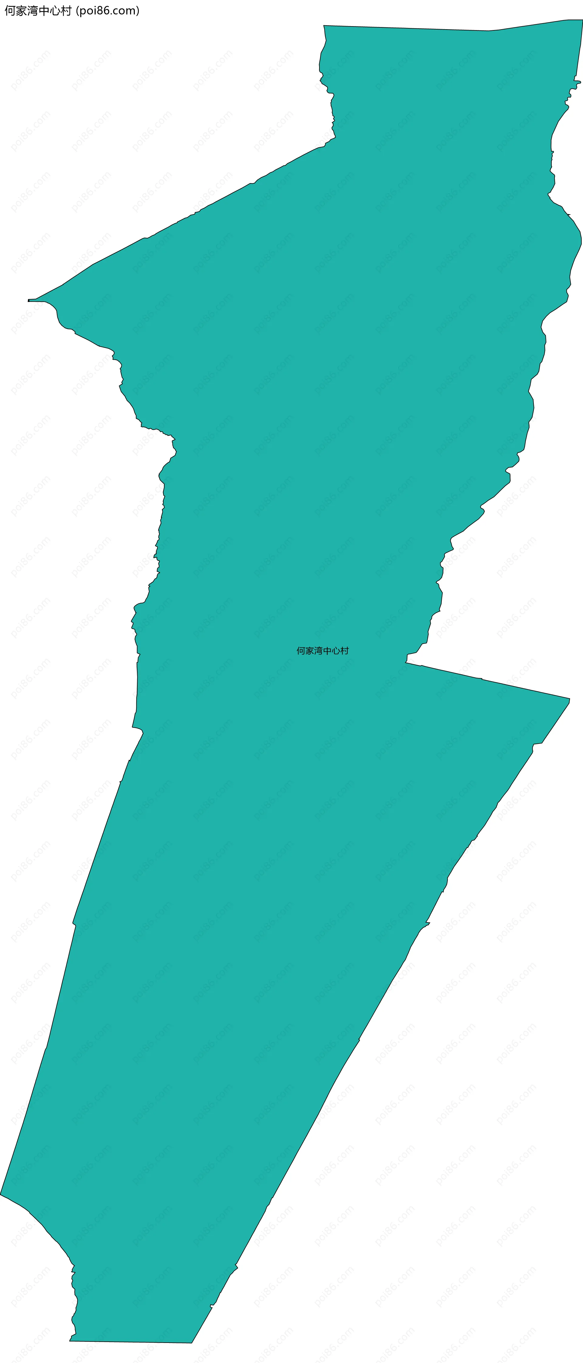 何家湾中心村边界地图