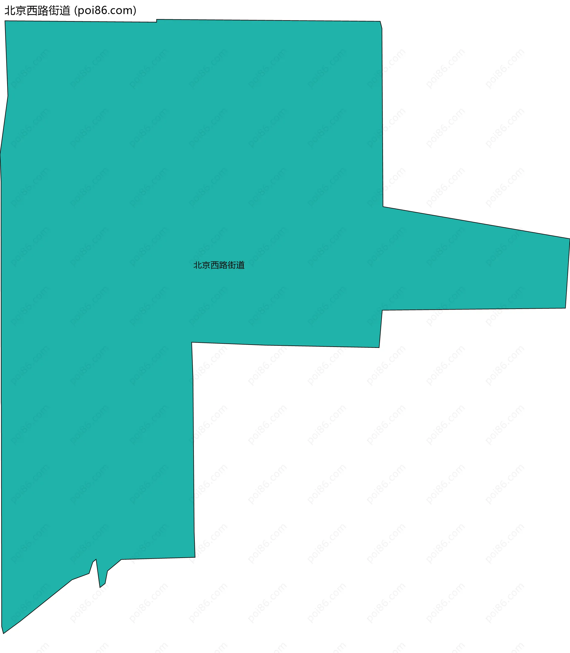北京西路街道边界地图