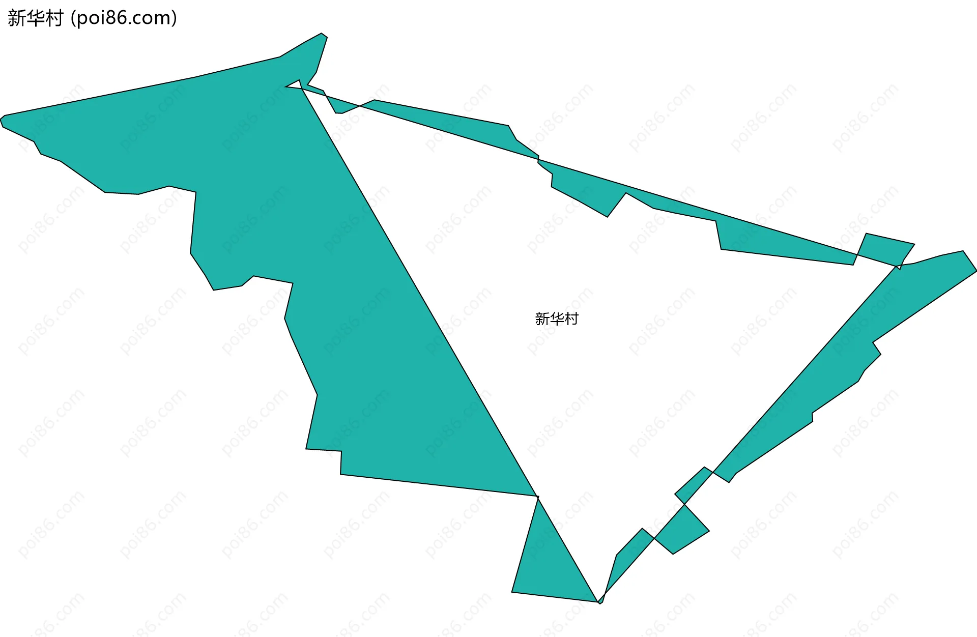 新华村边界地图
