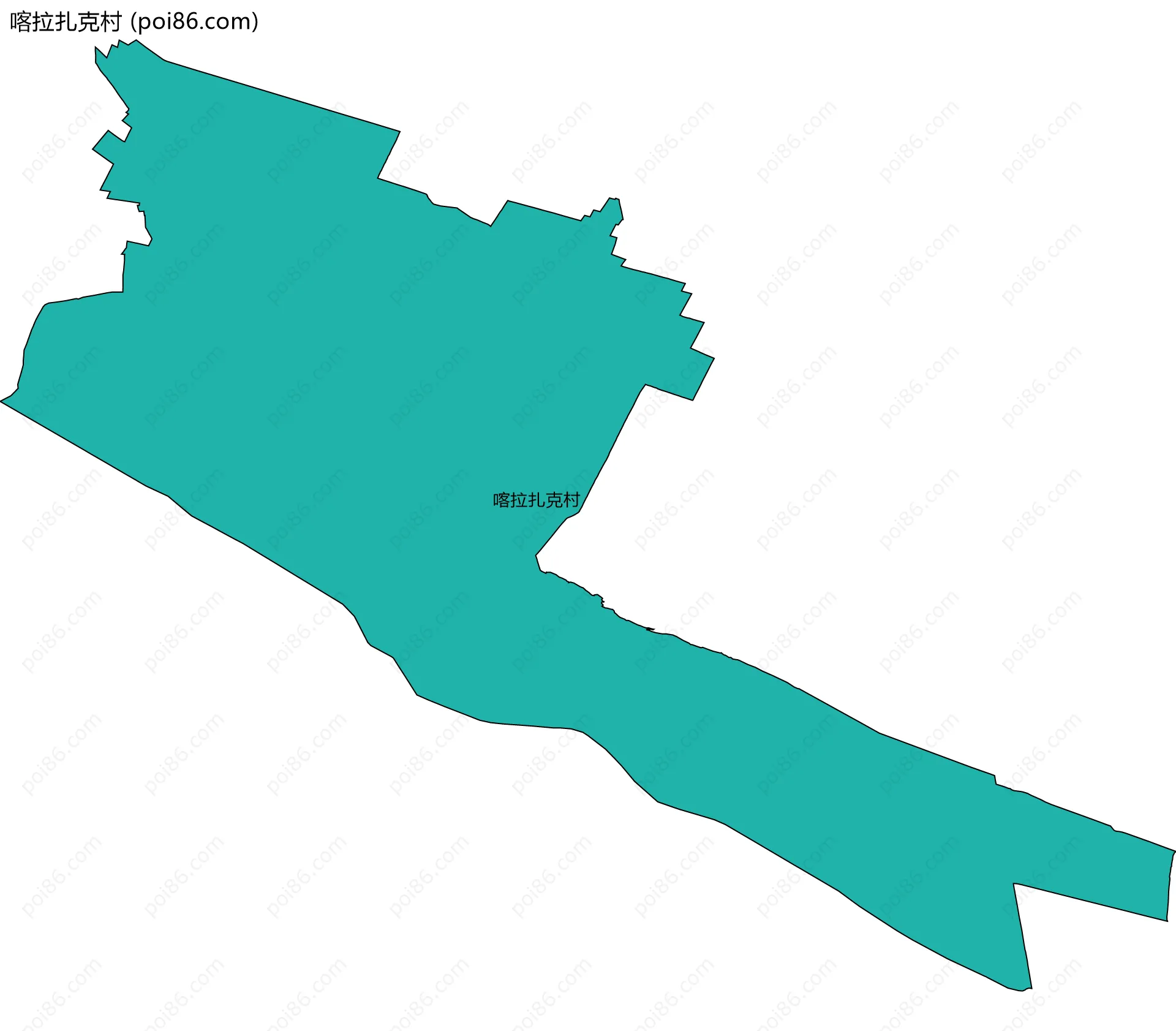 喀拉扎克村边界地图