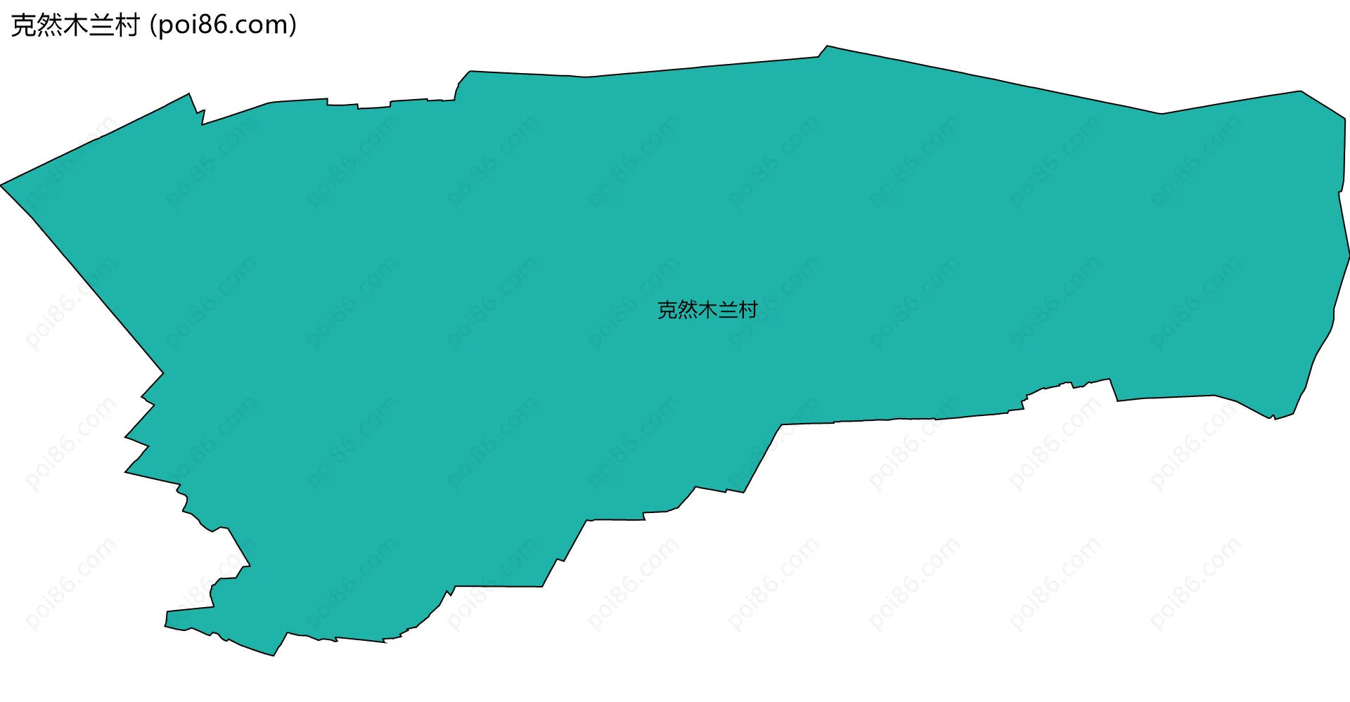 克然木兰村边界地图