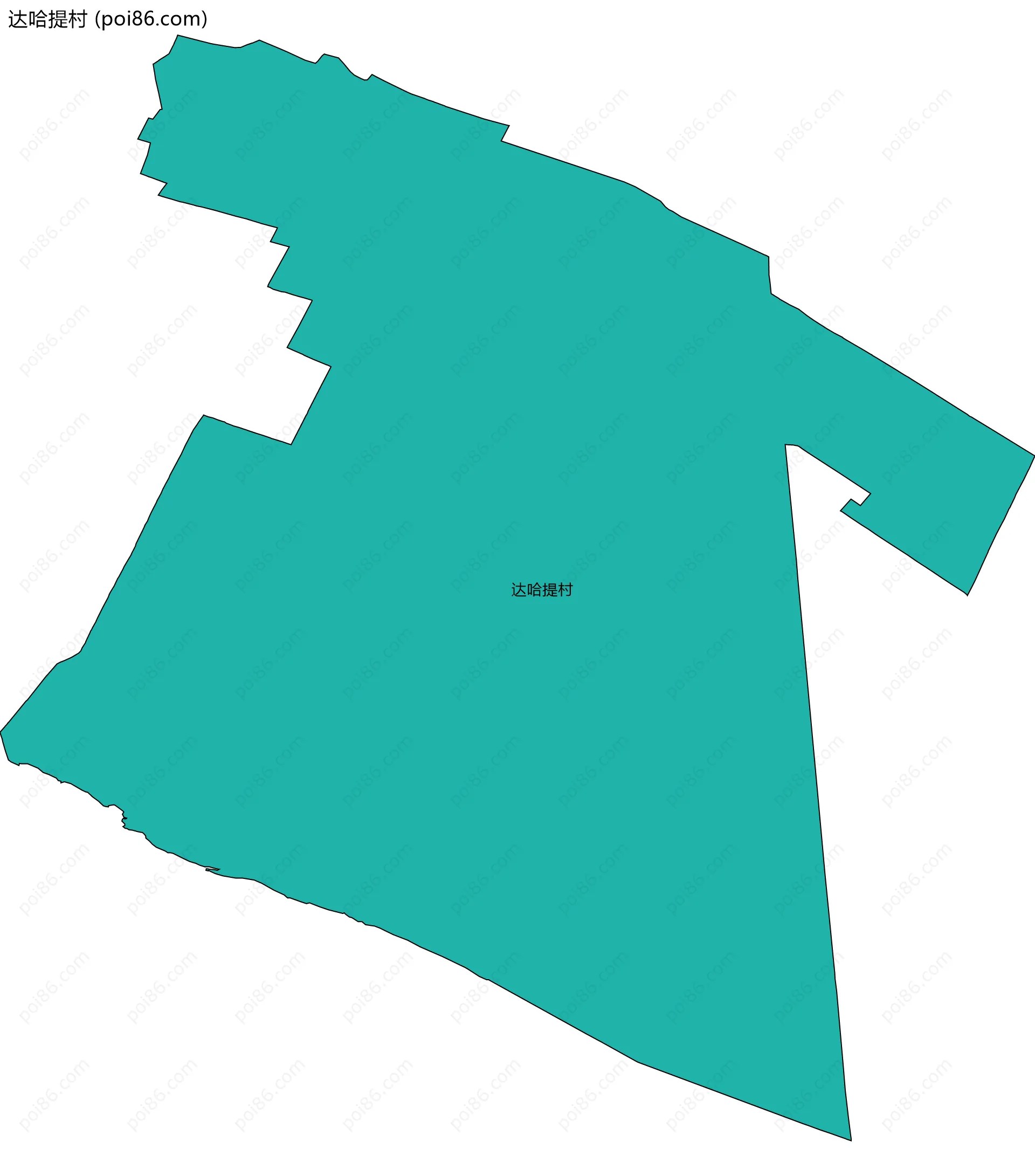 达哈提村边界地图