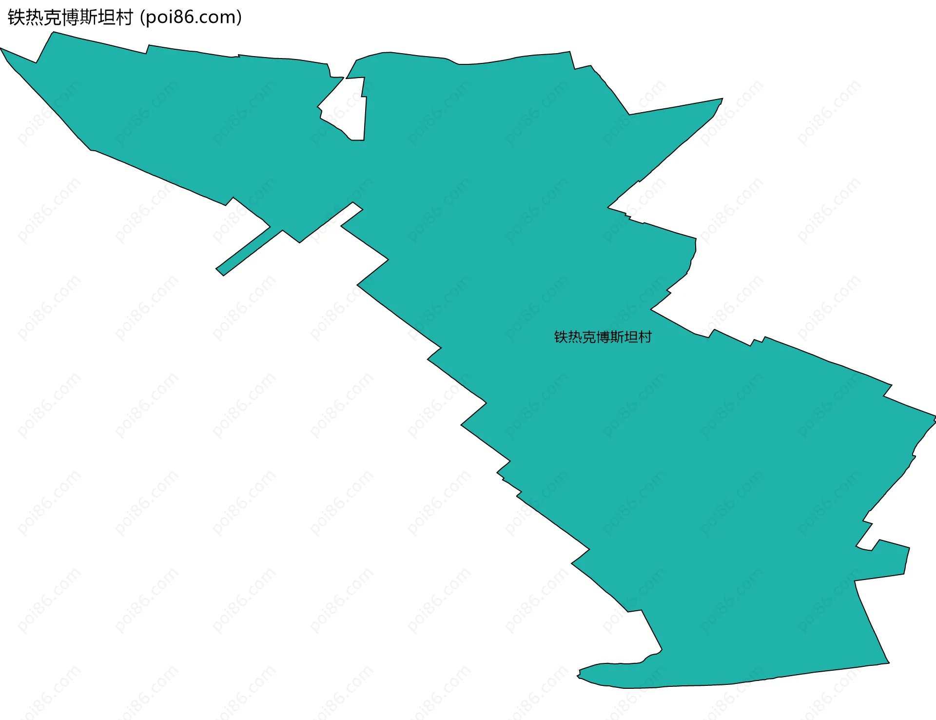 铁热克博斯坦村边界地图
