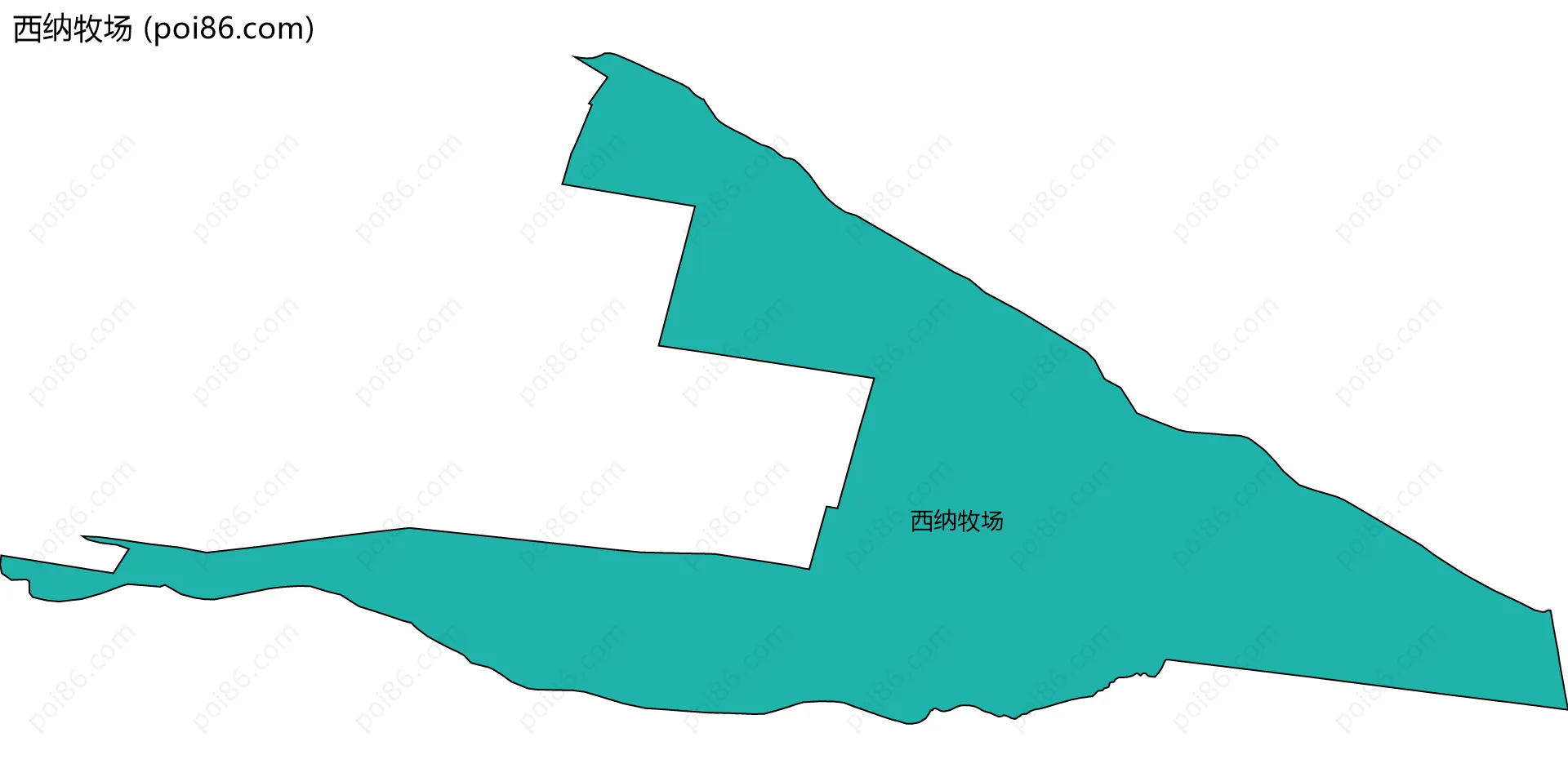 西纳牧场边界地图