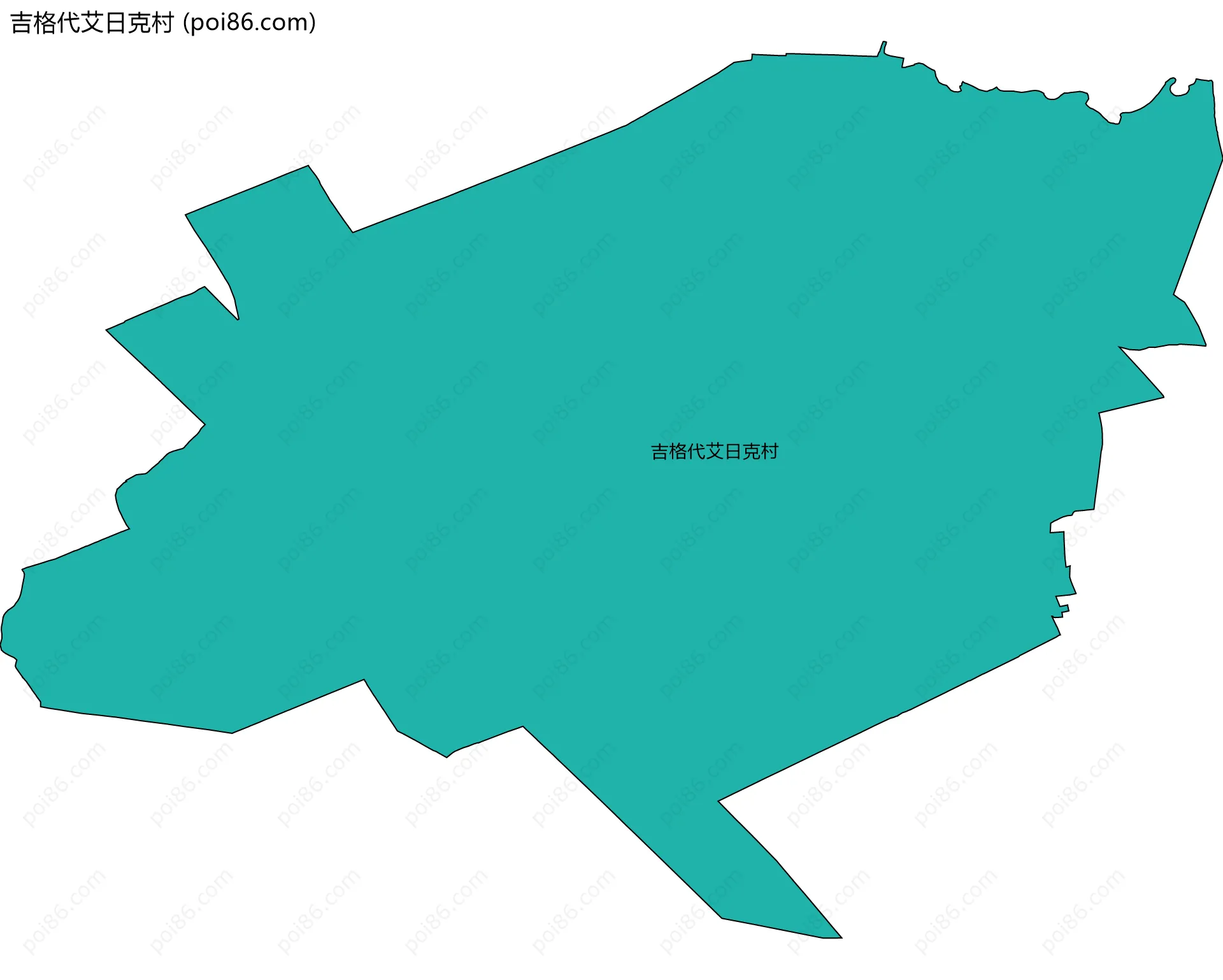 吉格代艾日克村边界地图