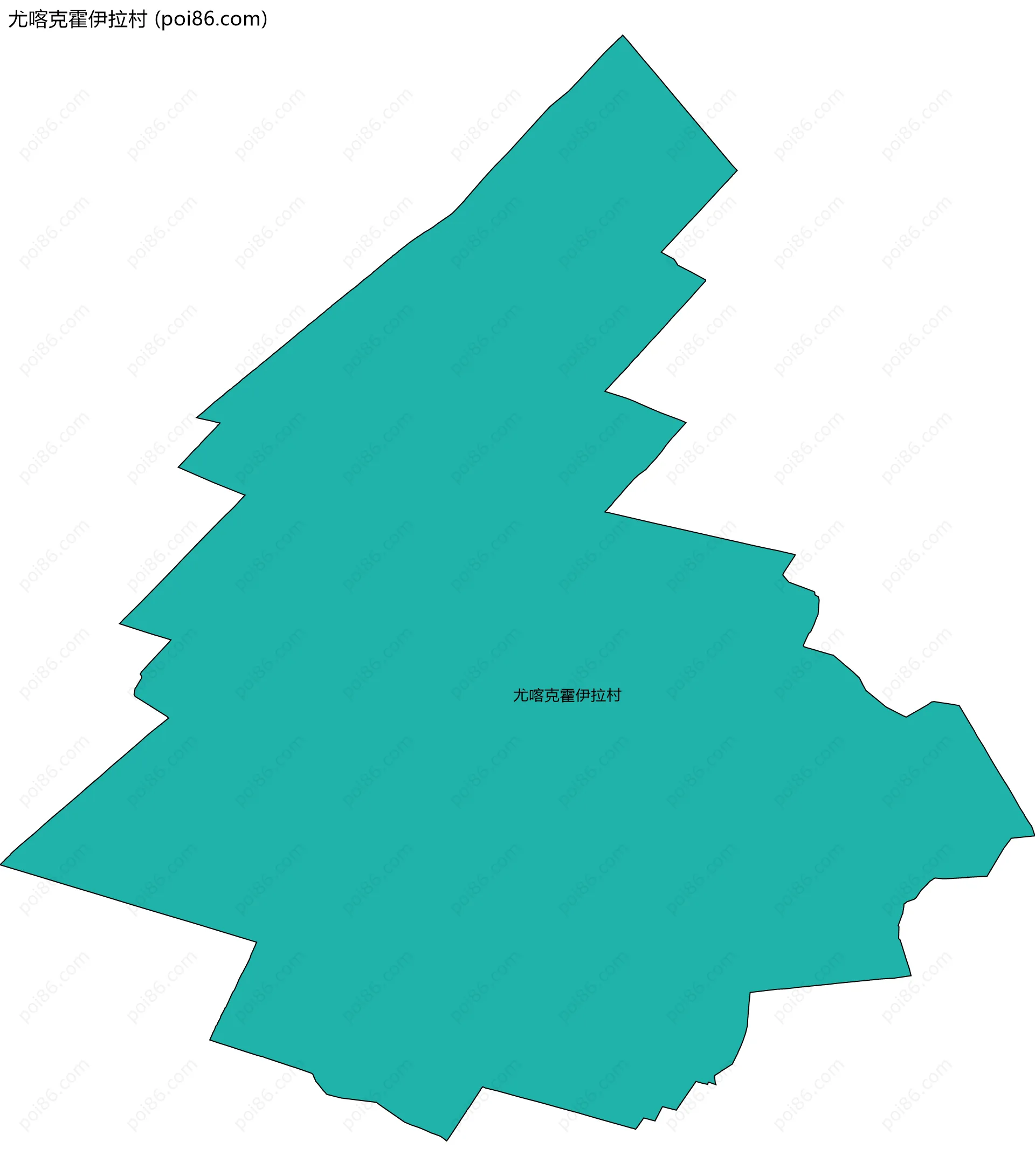 尤喀克霍伊拉村边界地图