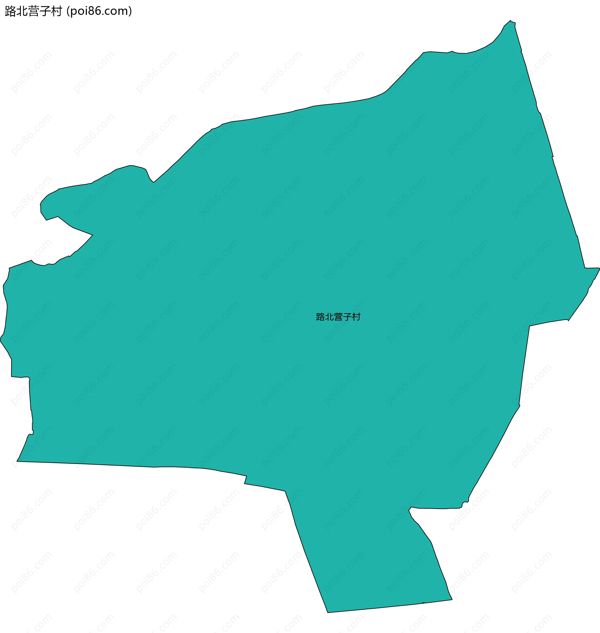 路北营子村边界地图