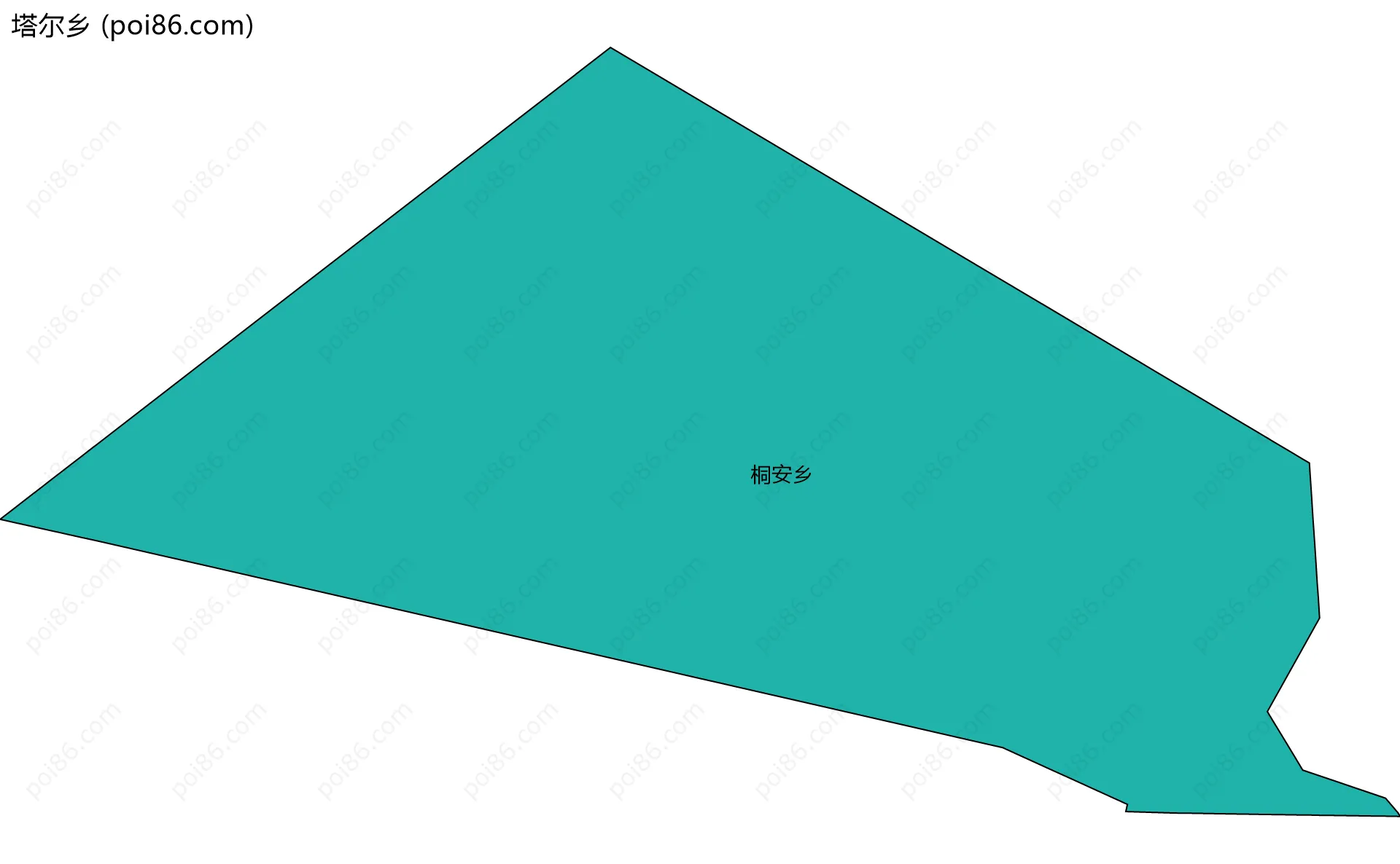 塔尔乡边界地图(五级行政区划)