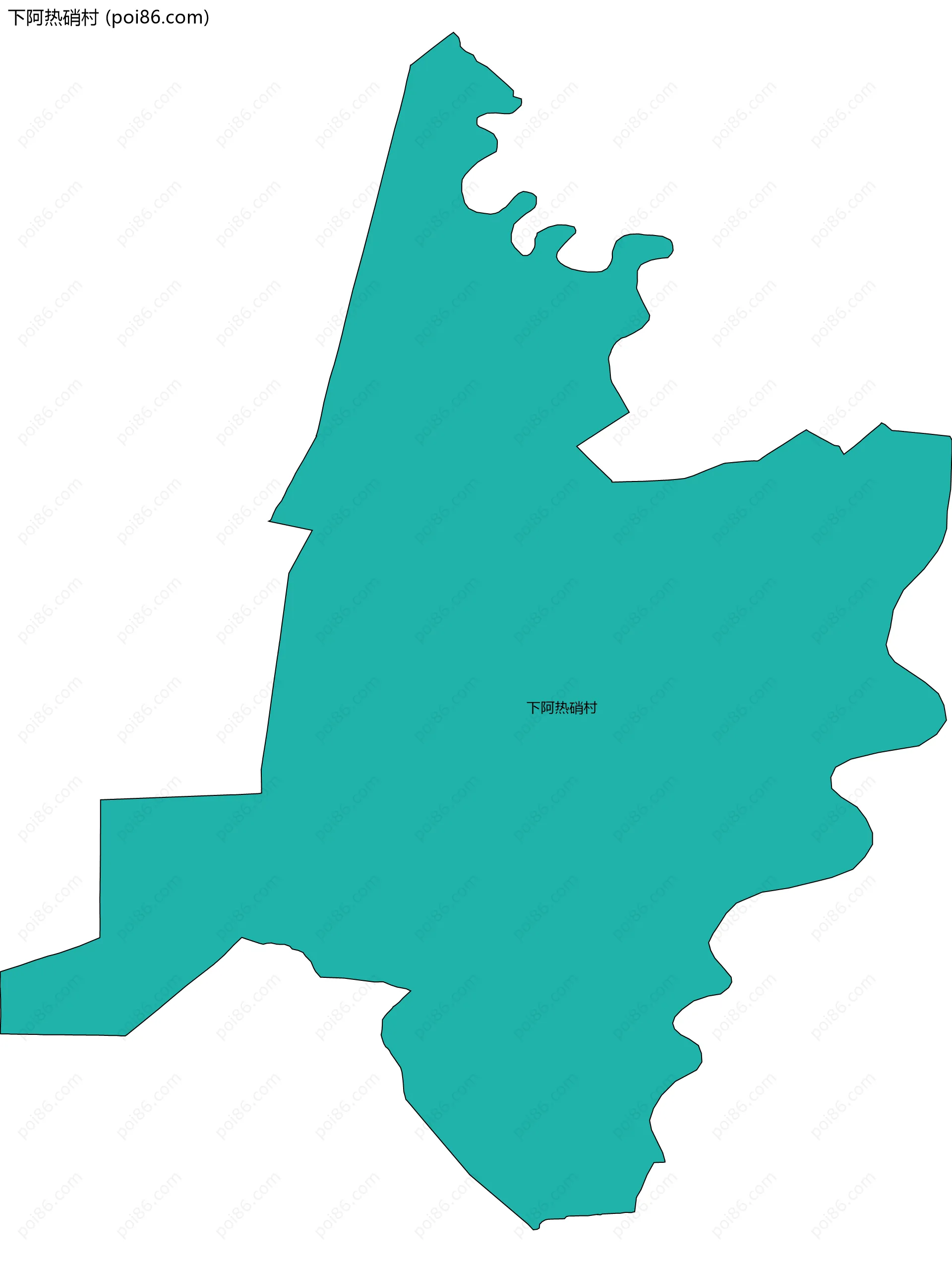 下阿热硝村边界地图