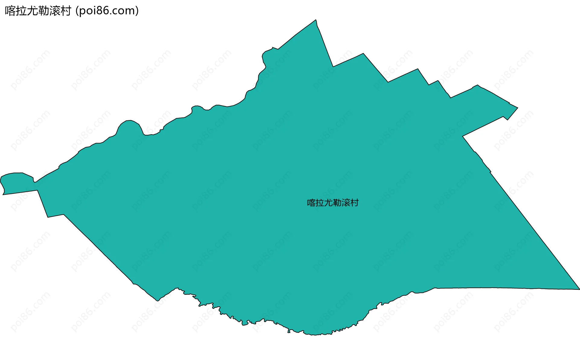 喀拉尤勒滚村边界地图