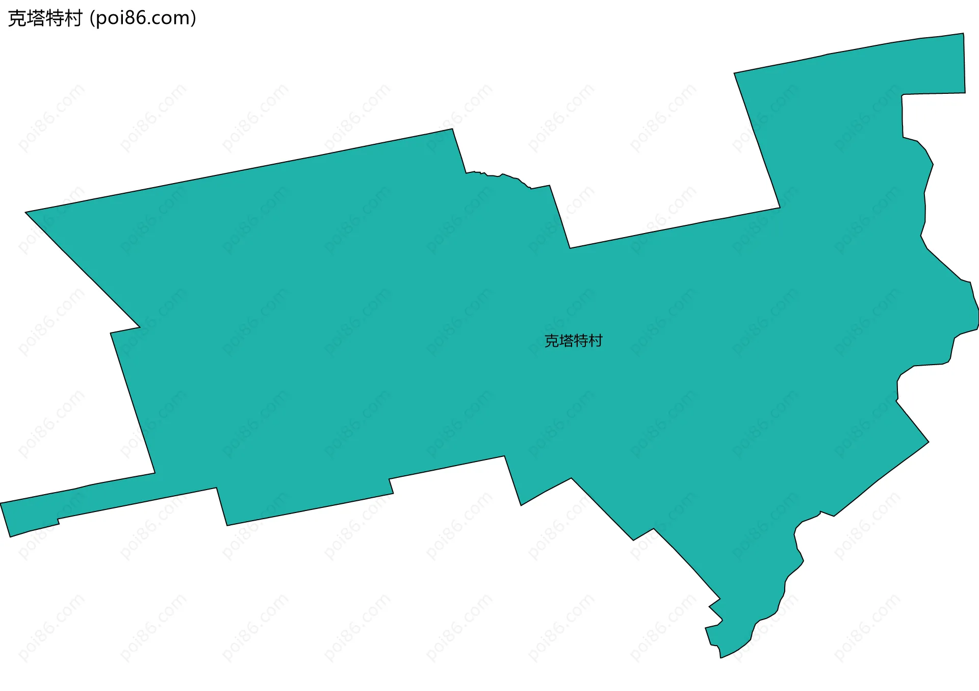 克塔特村边界地图
