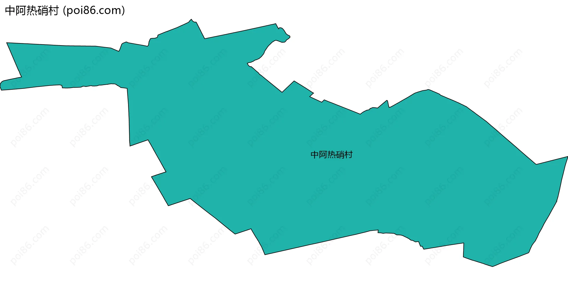 中阿热硝村边界地图