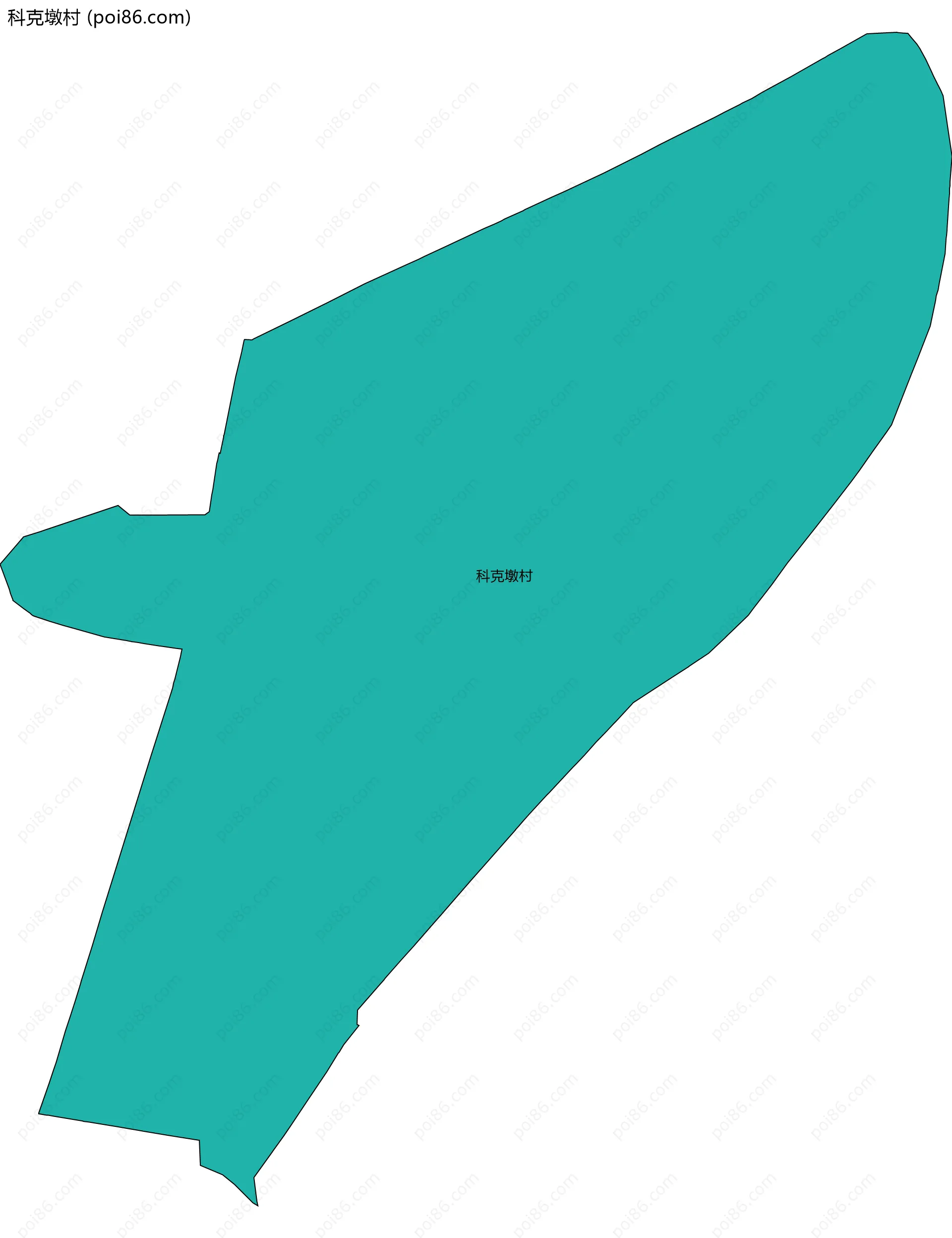 科克墩村边界地图