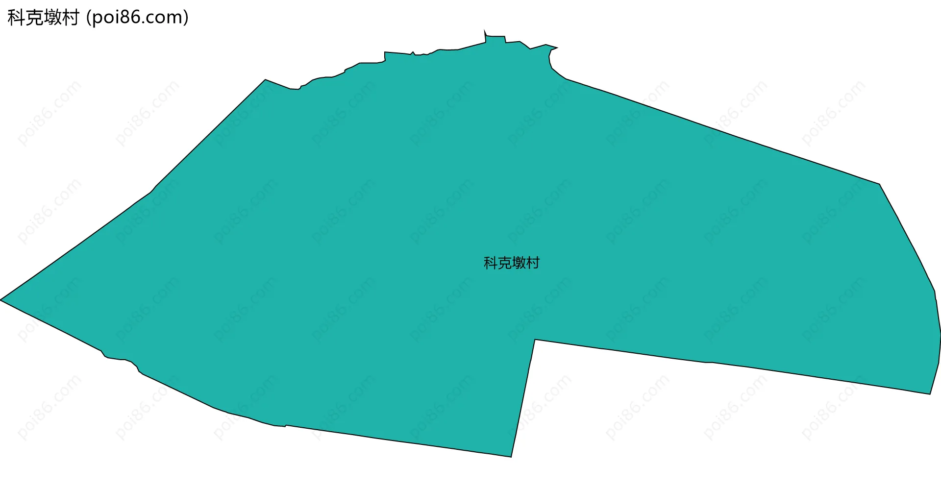 科克墩村边界地图