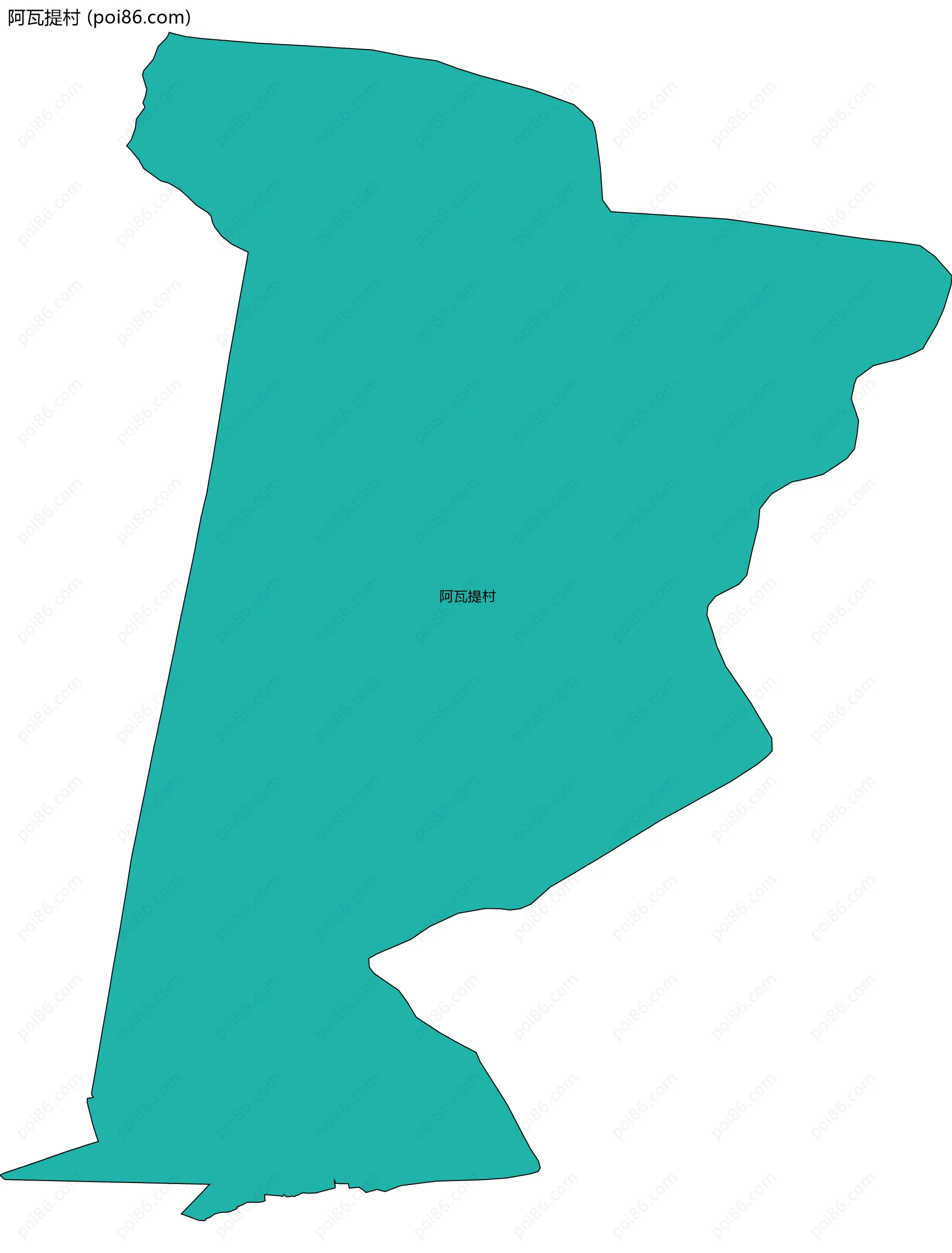 阿瓦提村边界地图