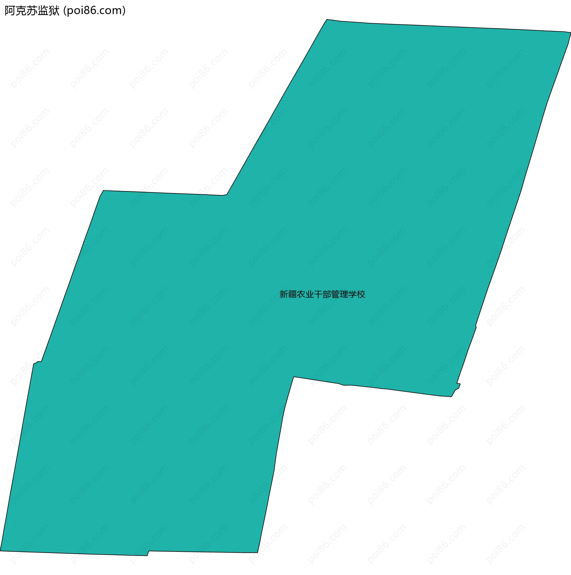 阿克苏监狱边界地图(五级行政区划)