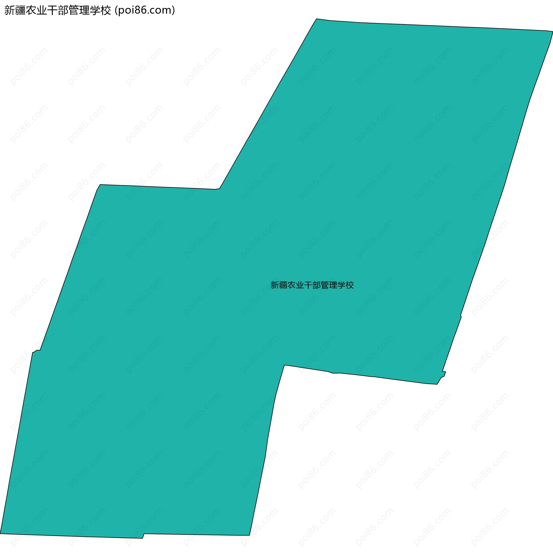 新疆农业干部管理学校边界地图