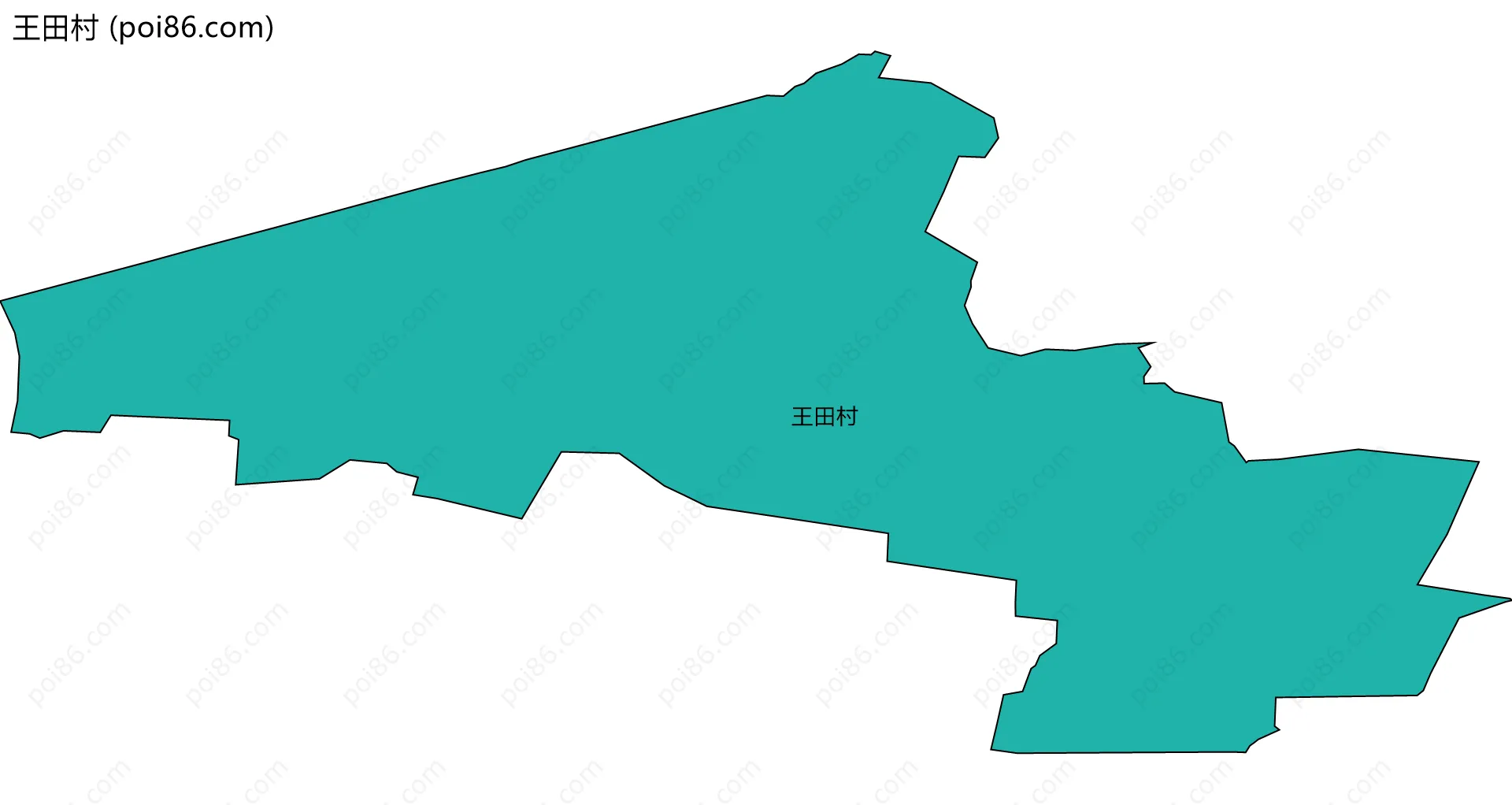 王田村边界地图