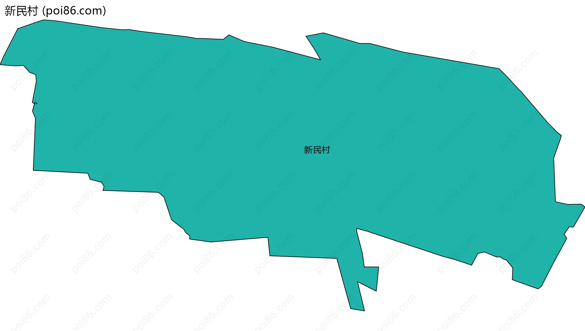 新民村边界地图