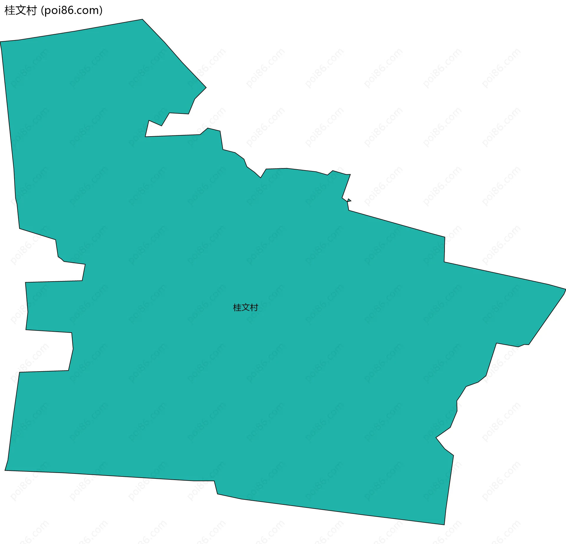 桂文村边界地图