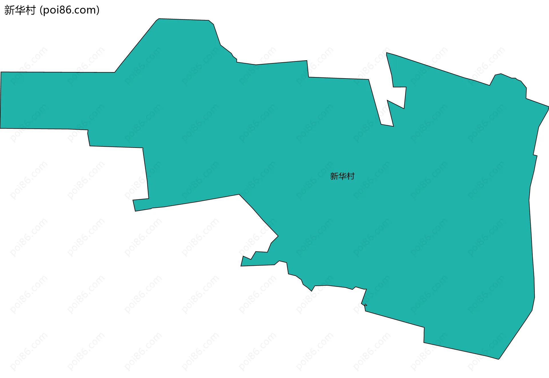 新华村边界地图